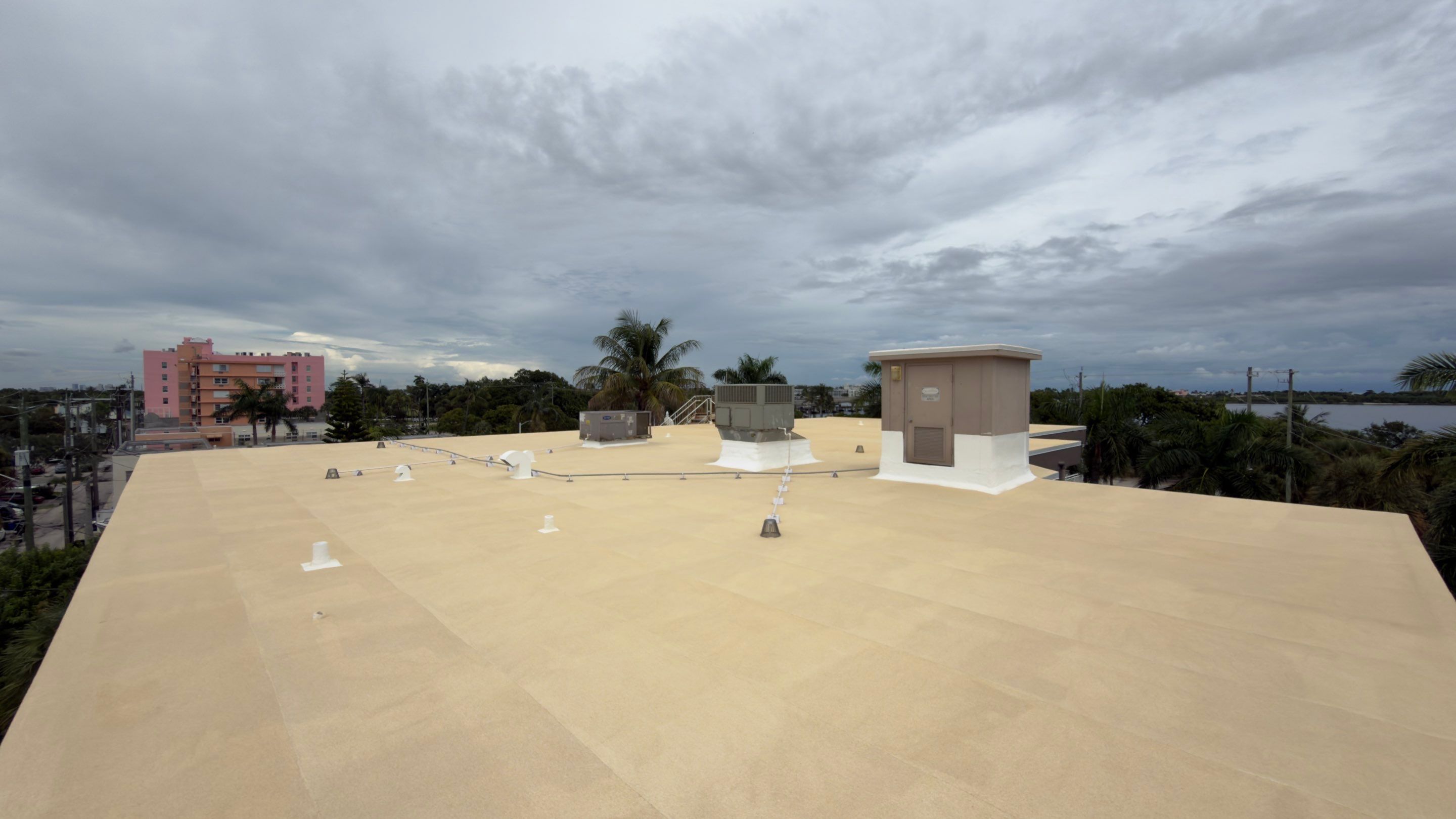 Commercial Roof Restoration for Lake Worth Beach Flat Roof Project by Roof King LLC