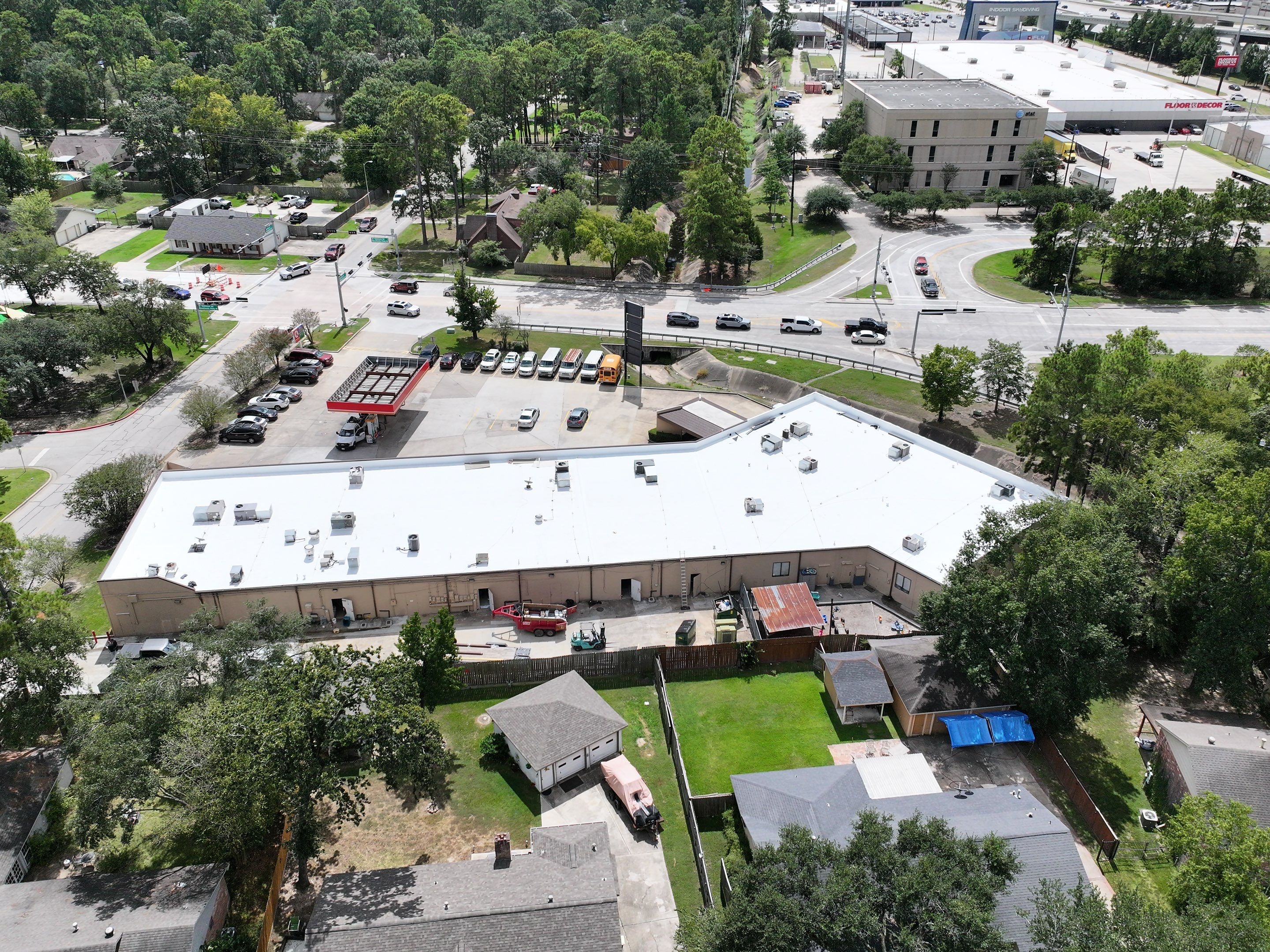 TPO Commercial Roof Replacement in The Woodlands by Abbott Roofing Company