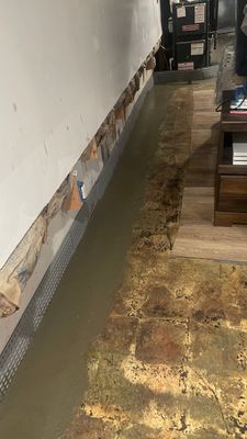Interior French Drain Job in Lyndhurst, NJ