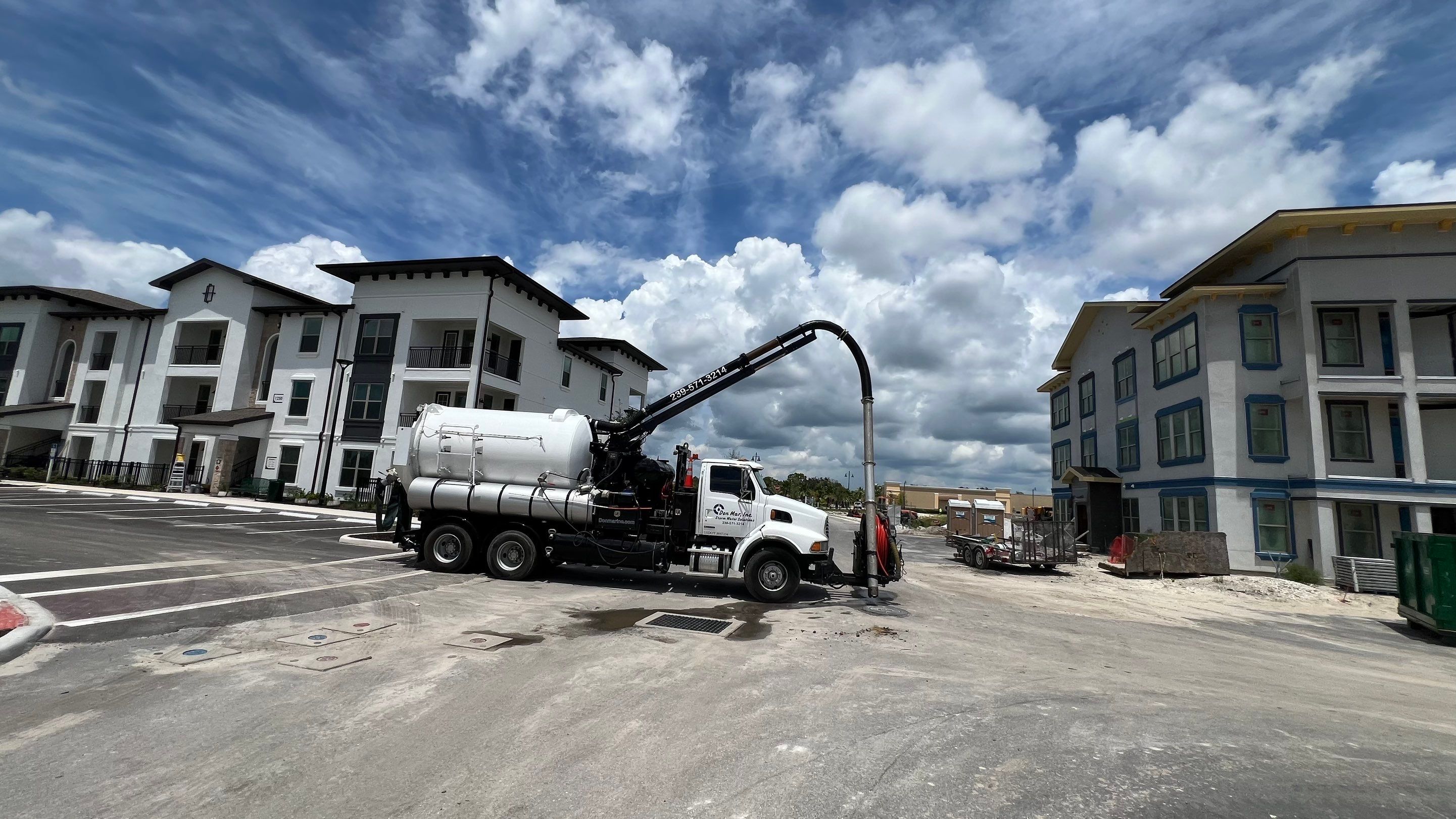 New Construction Sewer System Cleaning by APS Power & Water