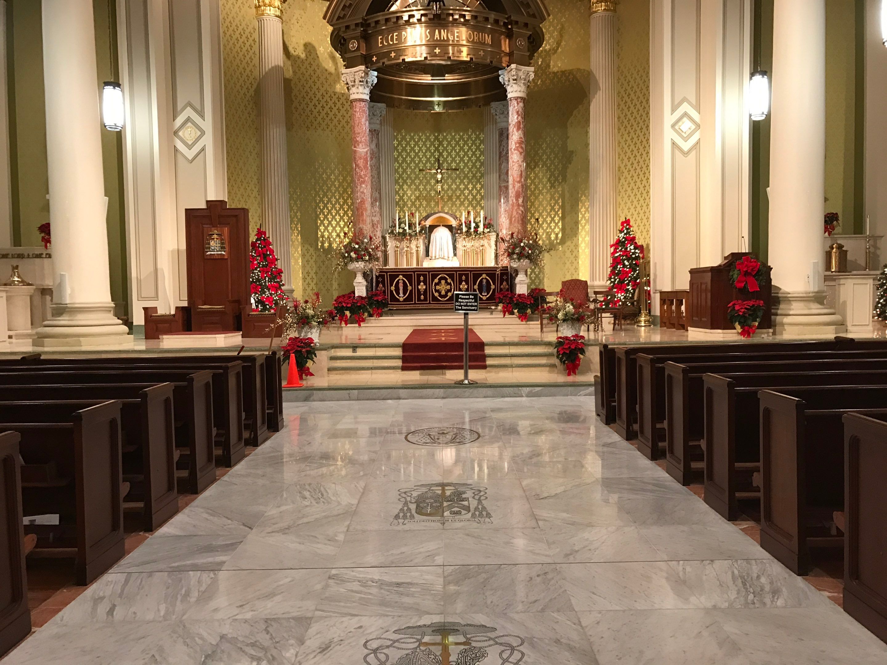 Marble Restoration for the Cathedral Basilica of the Immaculate Conception by Cornerstone Hard Surface Restoration 