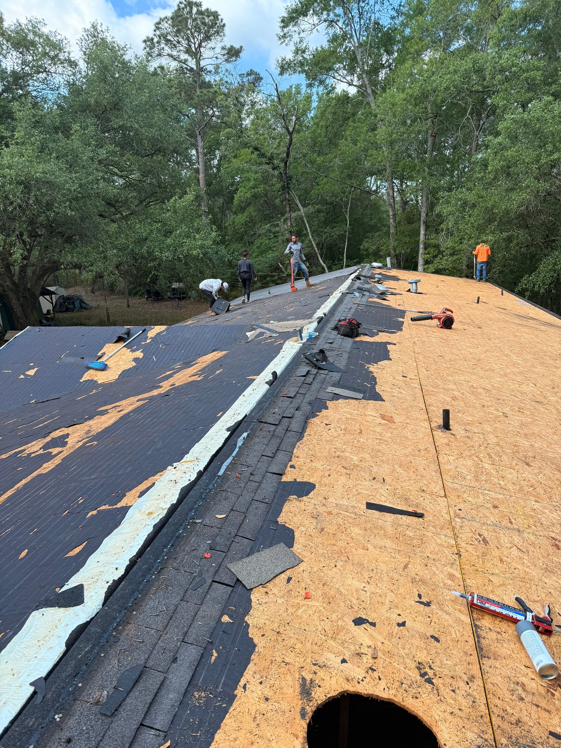 Manufactured Home Roof Replacement and Decking Repair in Kiln by Frontline Roofing