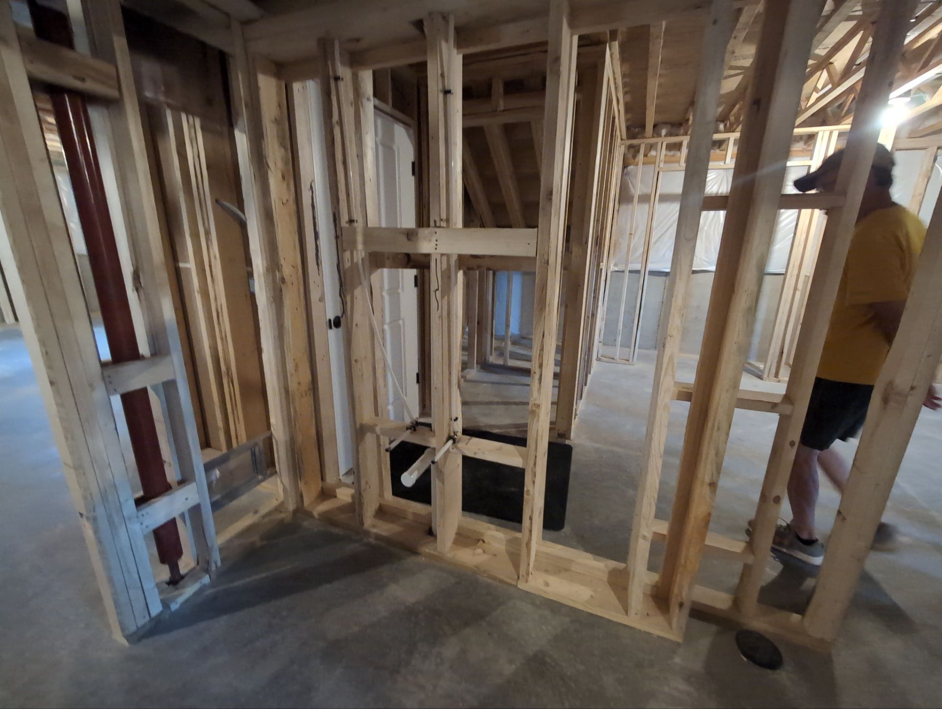 Comprehensive Electrical Rough-In and Data Networking for Washington Township Basement by Techkinect