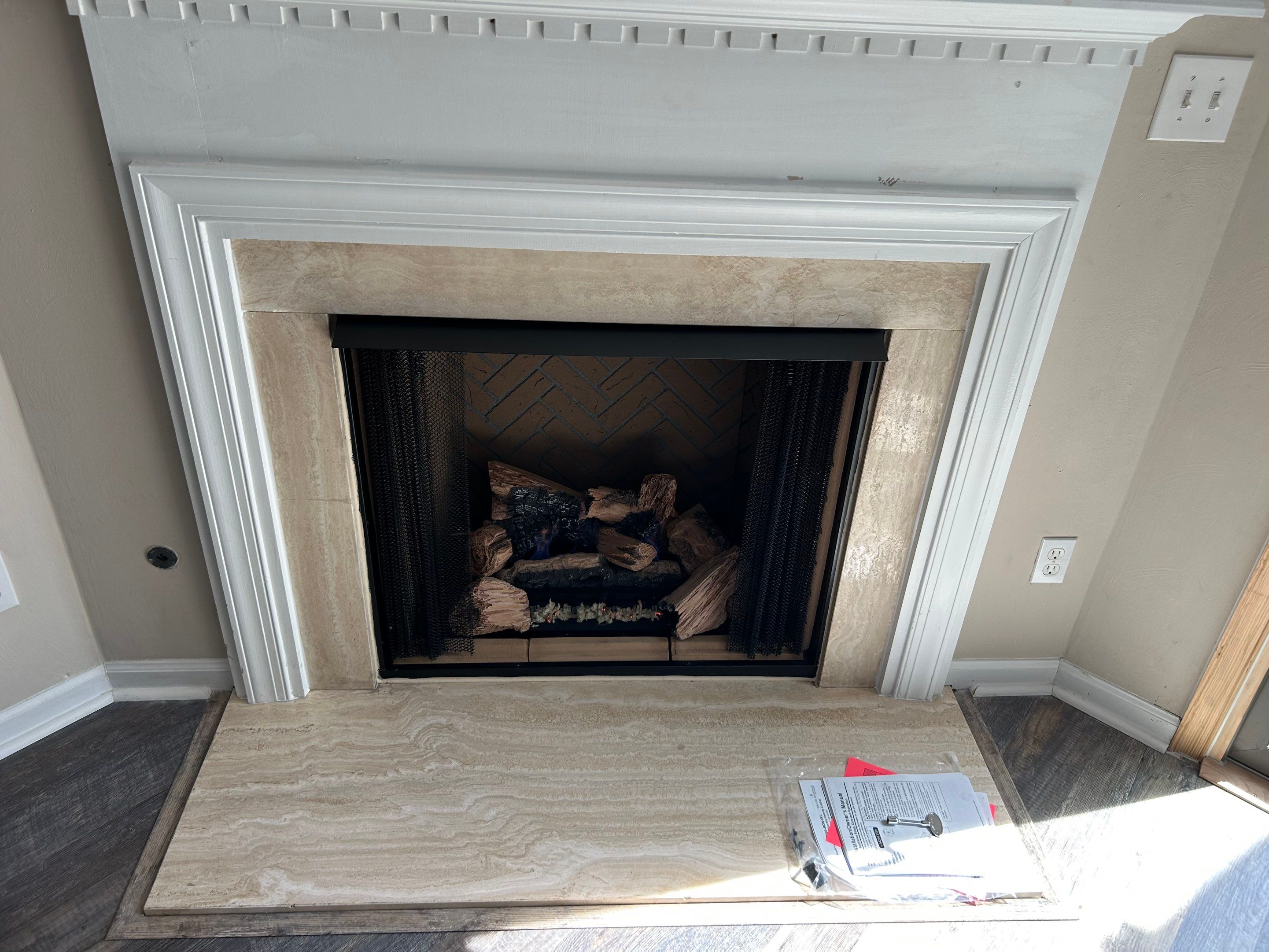 Gas Fireplace Installation in Chesapeake by Premier Chimney and Roofing