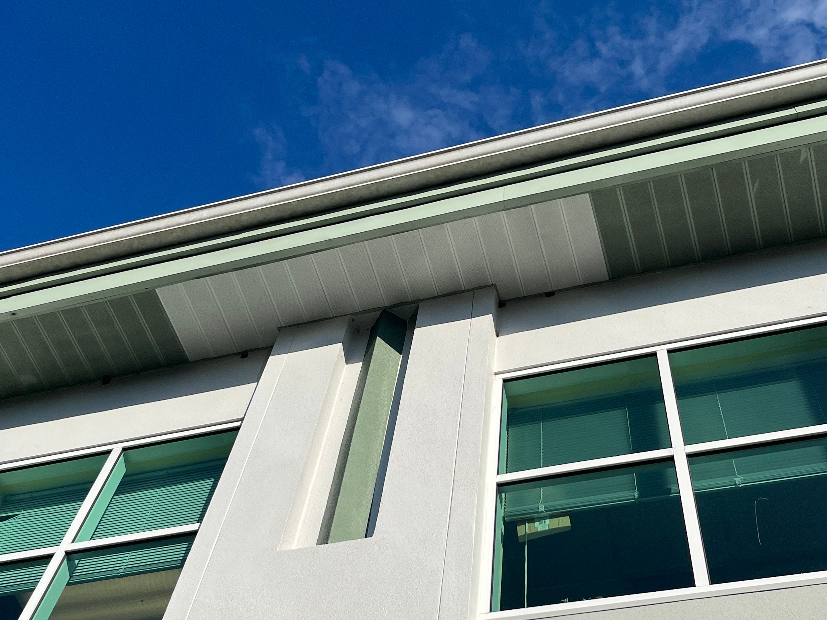 White Soffit and Fascia Repair Project in Sarasota FL by Gutter Professors