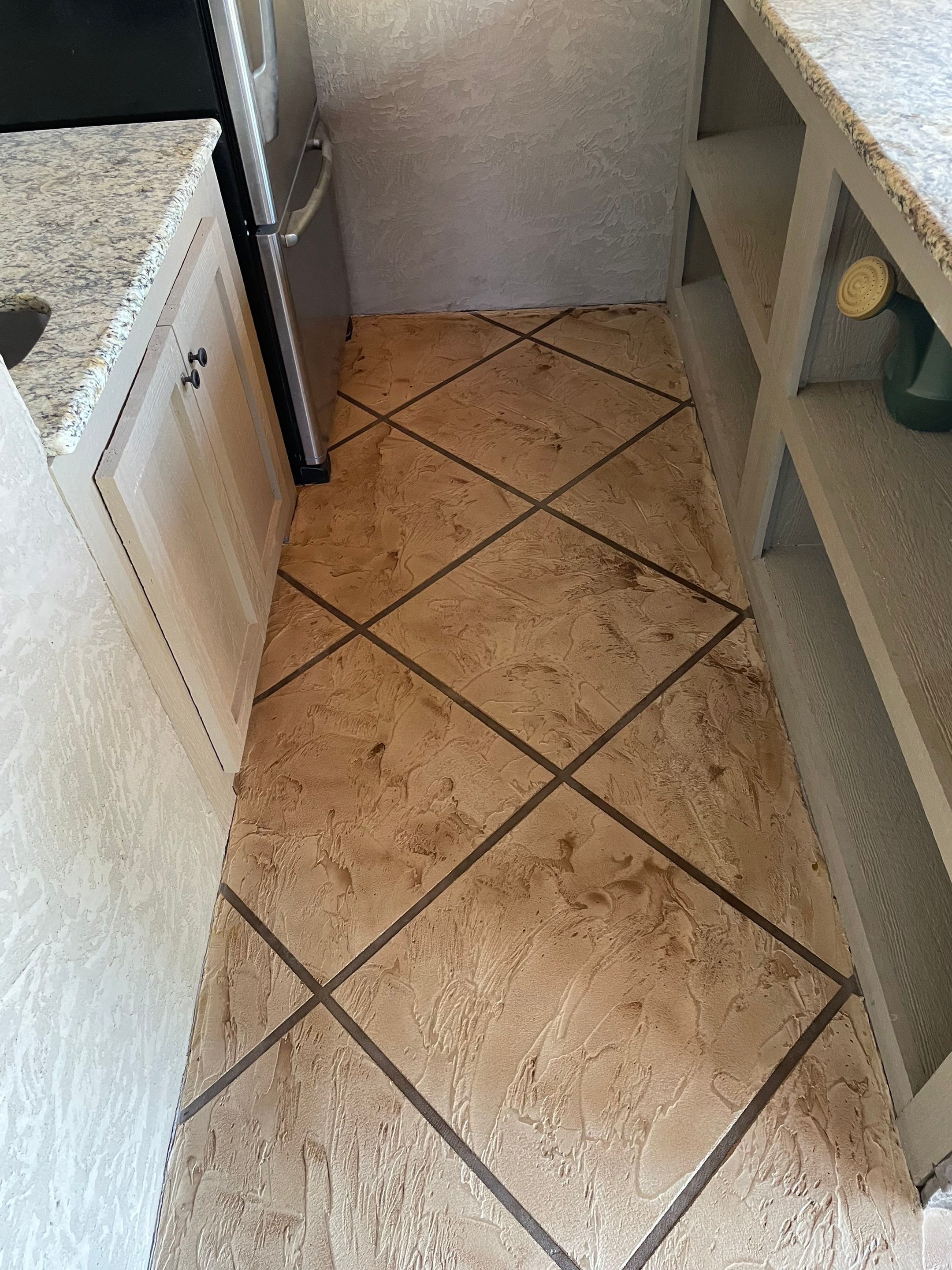 Lake Lotawana -- Front Walkway and Back Patio Tuscan Overlay by Big Red Decorative Concrete, LLC