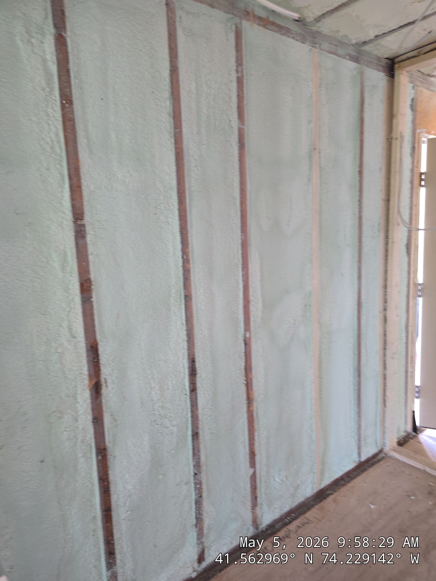 Exterior Walls using Closed Cell Spray Foam by NYS Foam & Energy