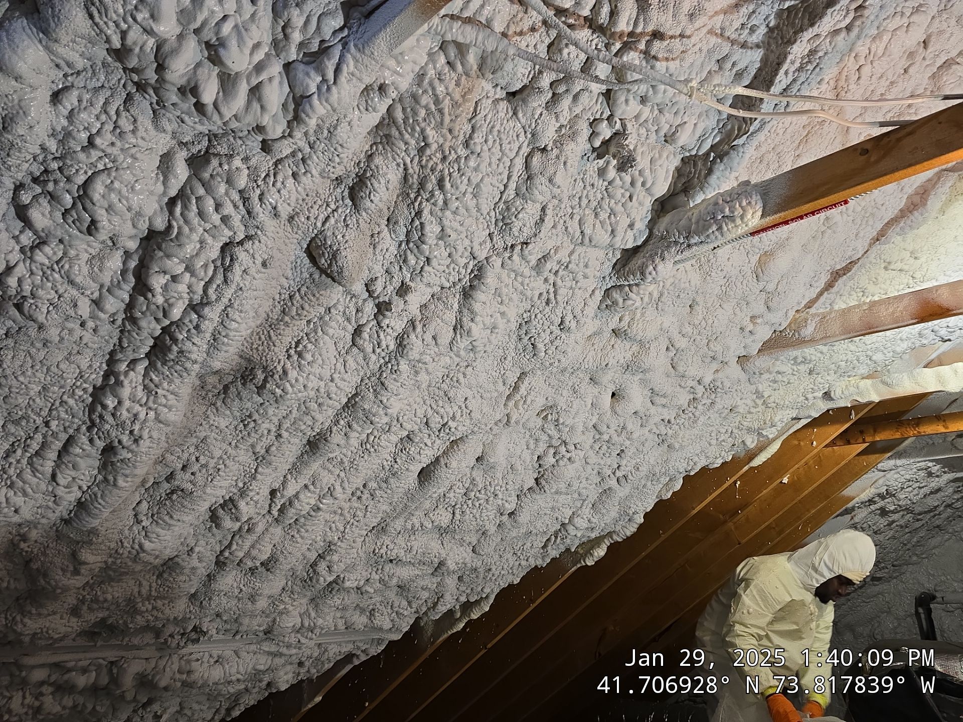 Attic Insulation using open cell spray foam by NYS Foam & Energy