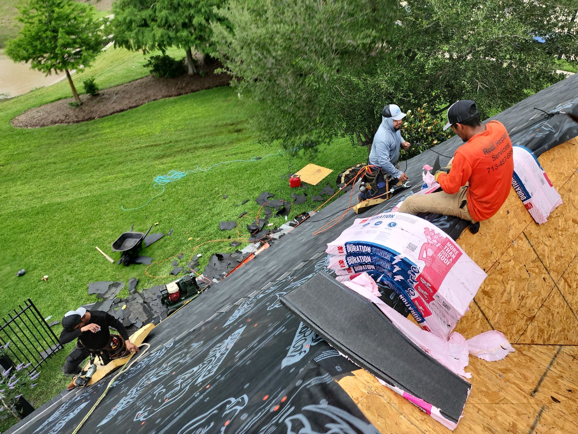 Residential Roofing Installation using Owen's Corning Duration (Lifetime) Shingles by Roof Repair Company