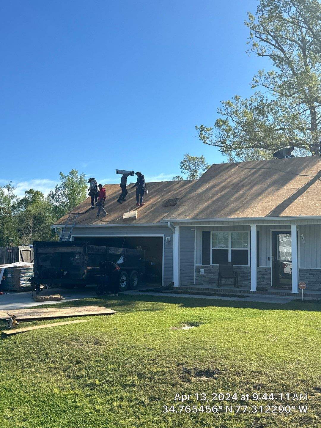 Roofing Contractor in Oak Island, NC roof replacement project by RGR Construction and Roofing, LLC