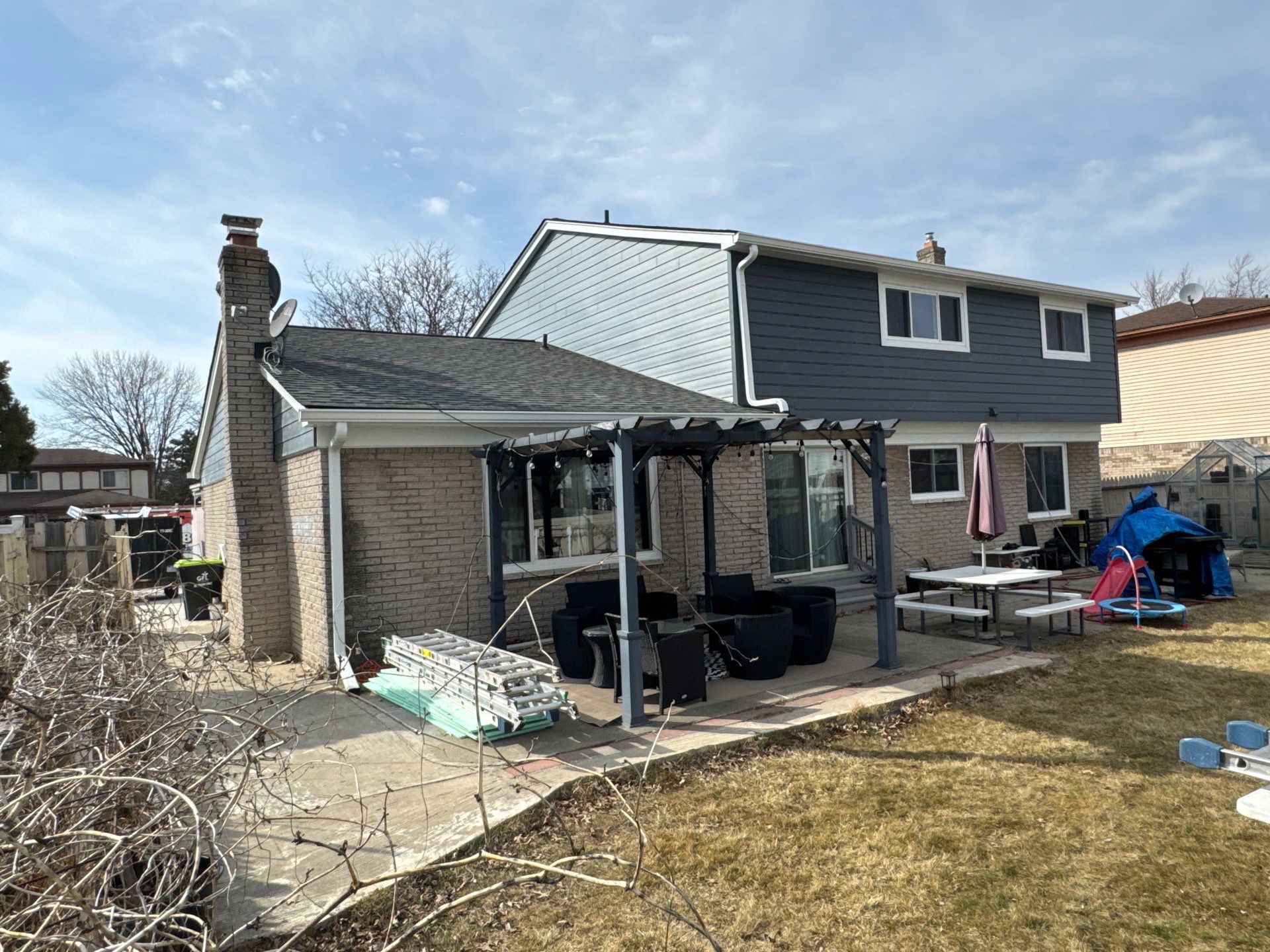 Siding Replacement using Alside Midnight Blue by 180 Contractors