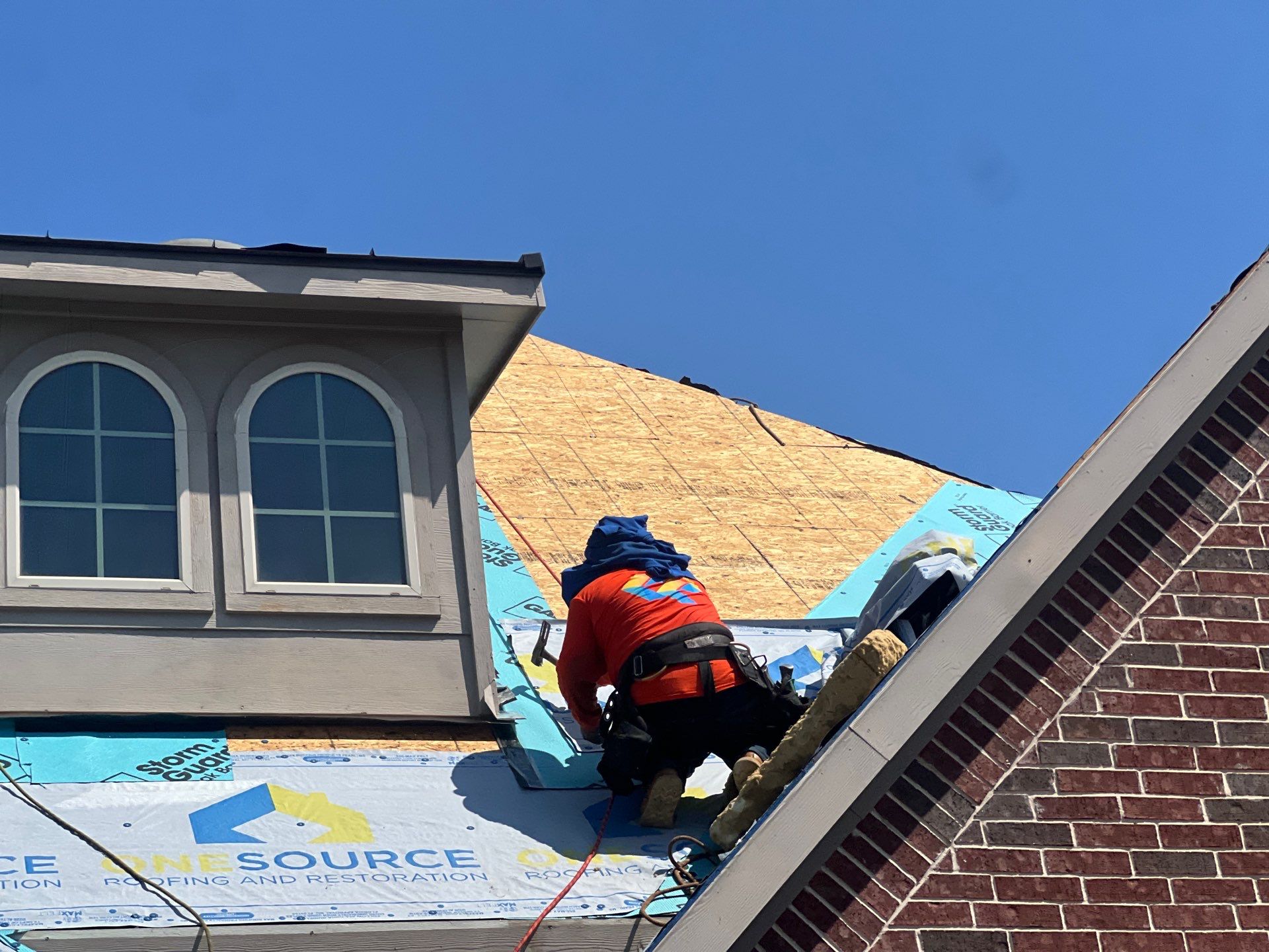 Residential Roofing Installation using GAF Timberline HDZ Charcoal by OneSource Roofing and Restoration