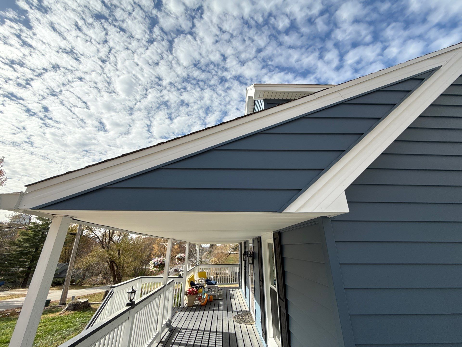 Out with the Old , in with the Blue  by EEC  Windows, Siding & Roofing 