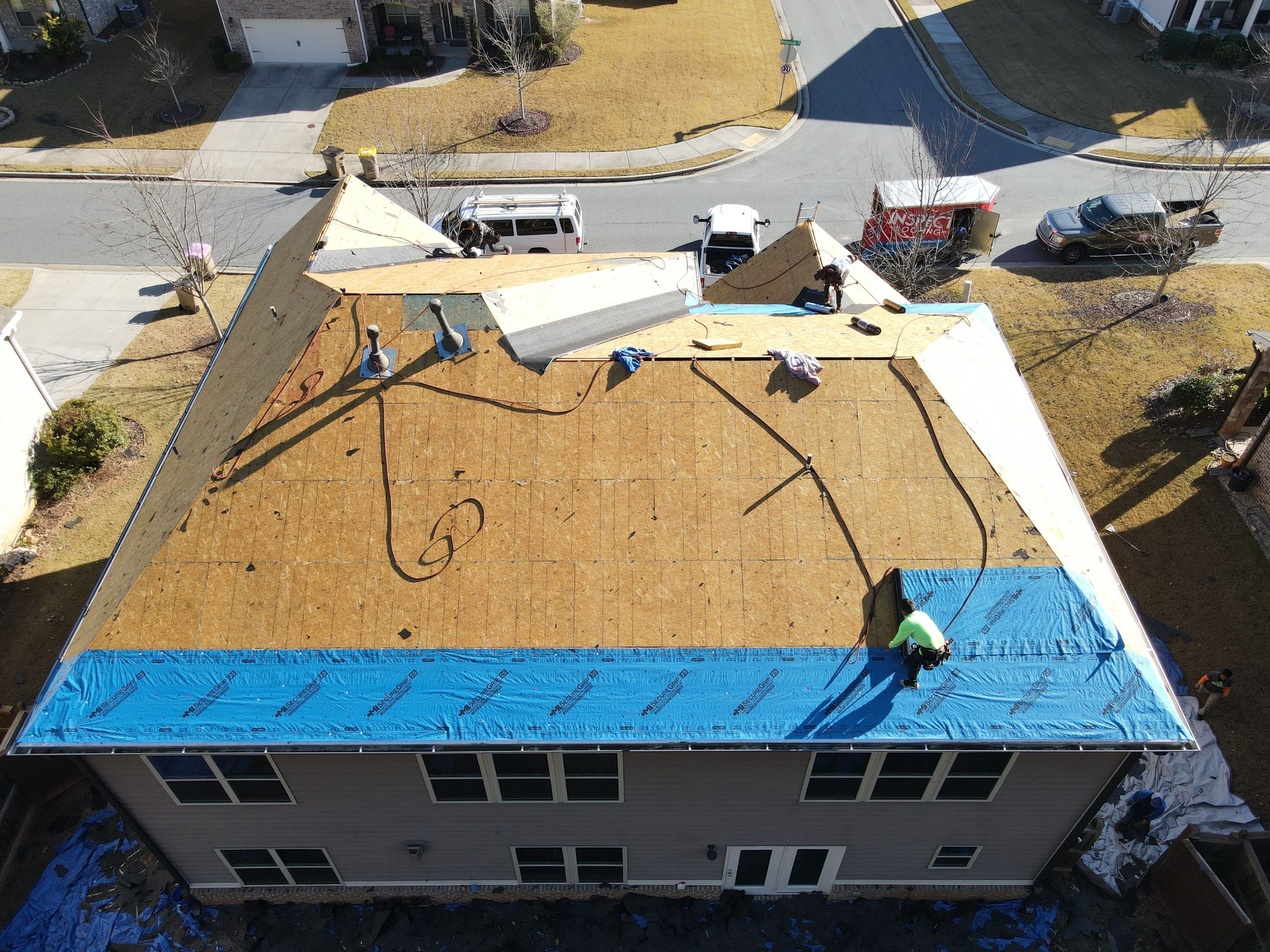 Residential Roofing Installation using Owens Corning by Inspector Roofing and Restoration