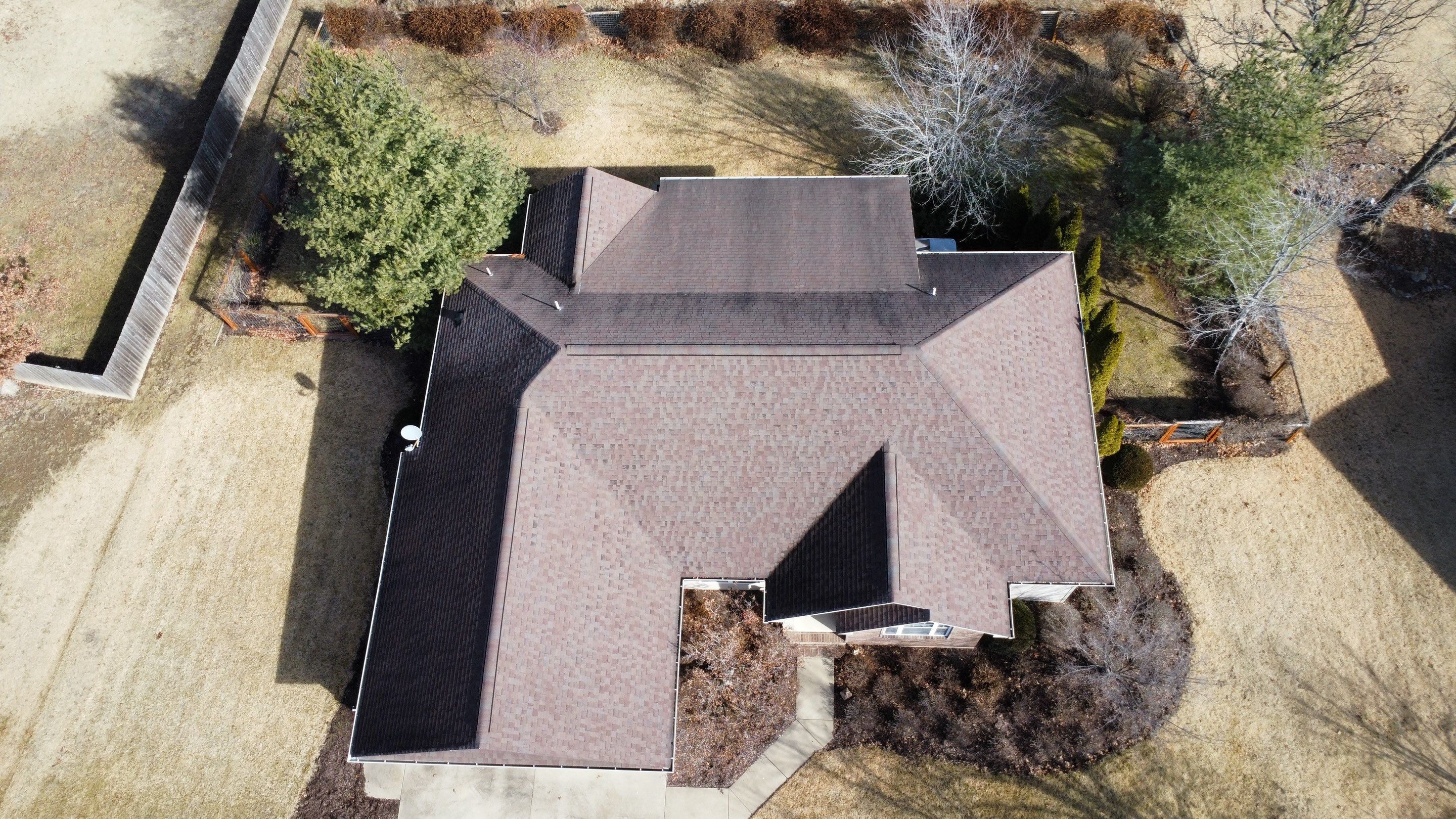Residential Roofing Install - Chestnut Atlas StormMaster Shake W/ Scotchguard Shingles - Ivory Gutters & Downspouts  by Titan Commercial & Residential Roofing 