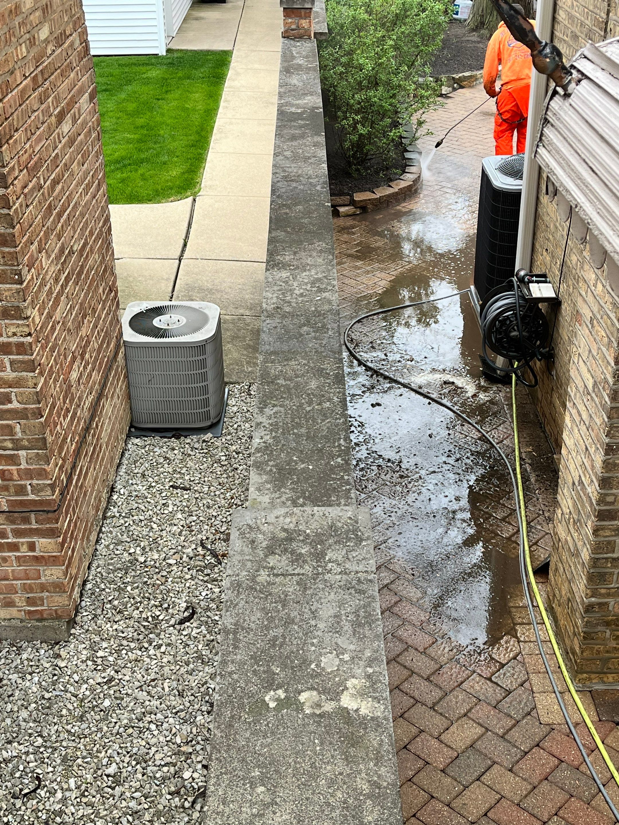 Brick repair, CSS, and stone cleaning by Northern Power Washing LLC.