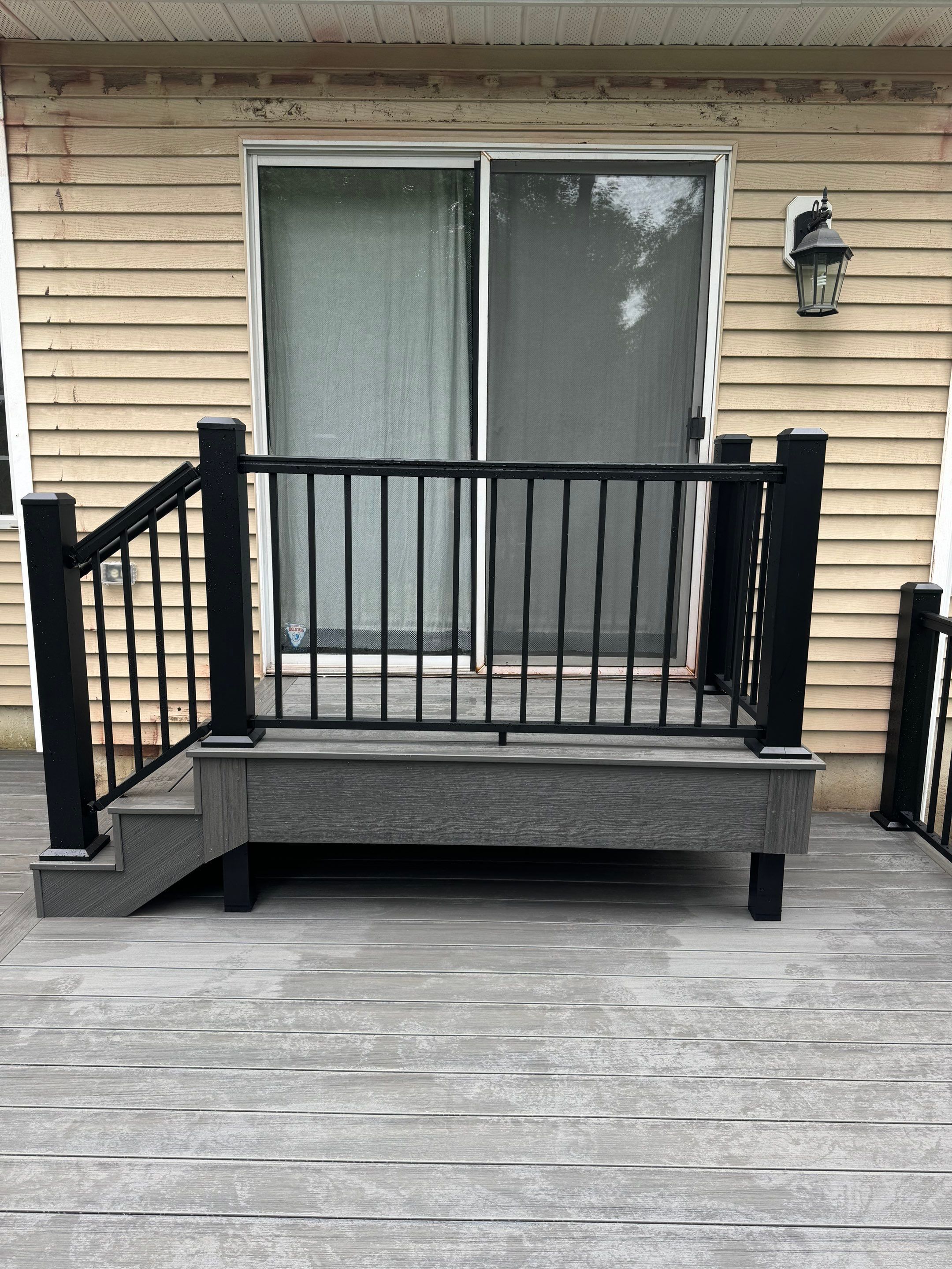 Deck Resurface using Deckorators Vista - Color Driftwood by deck guardian