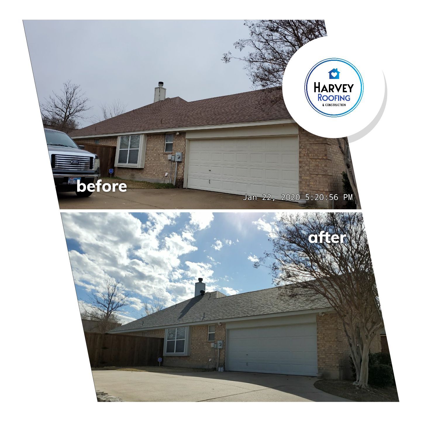 Residential Roofing Installation using Malarkey Vista AR by Harvey Roofing & Construction