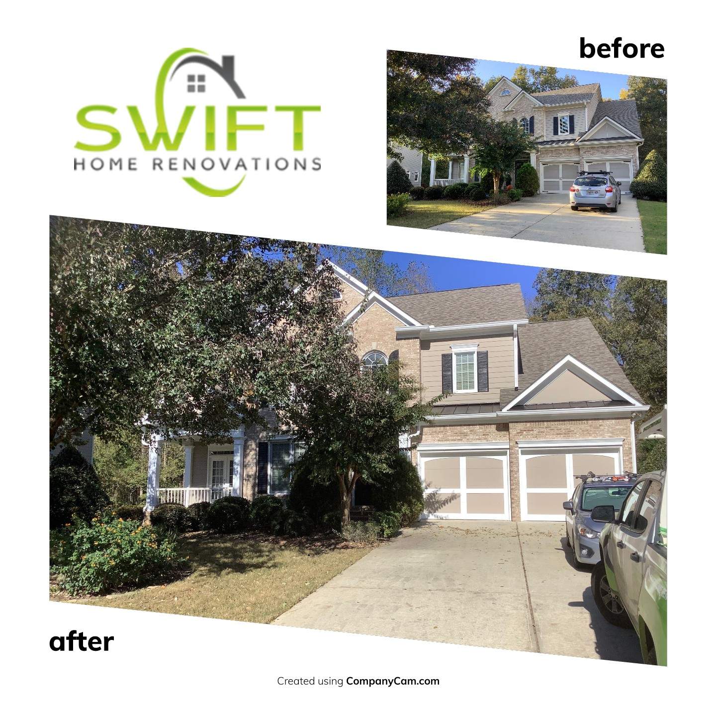Full Exterior Residential Painting and Siding Refresh in Marietta by Swift Home Renovations