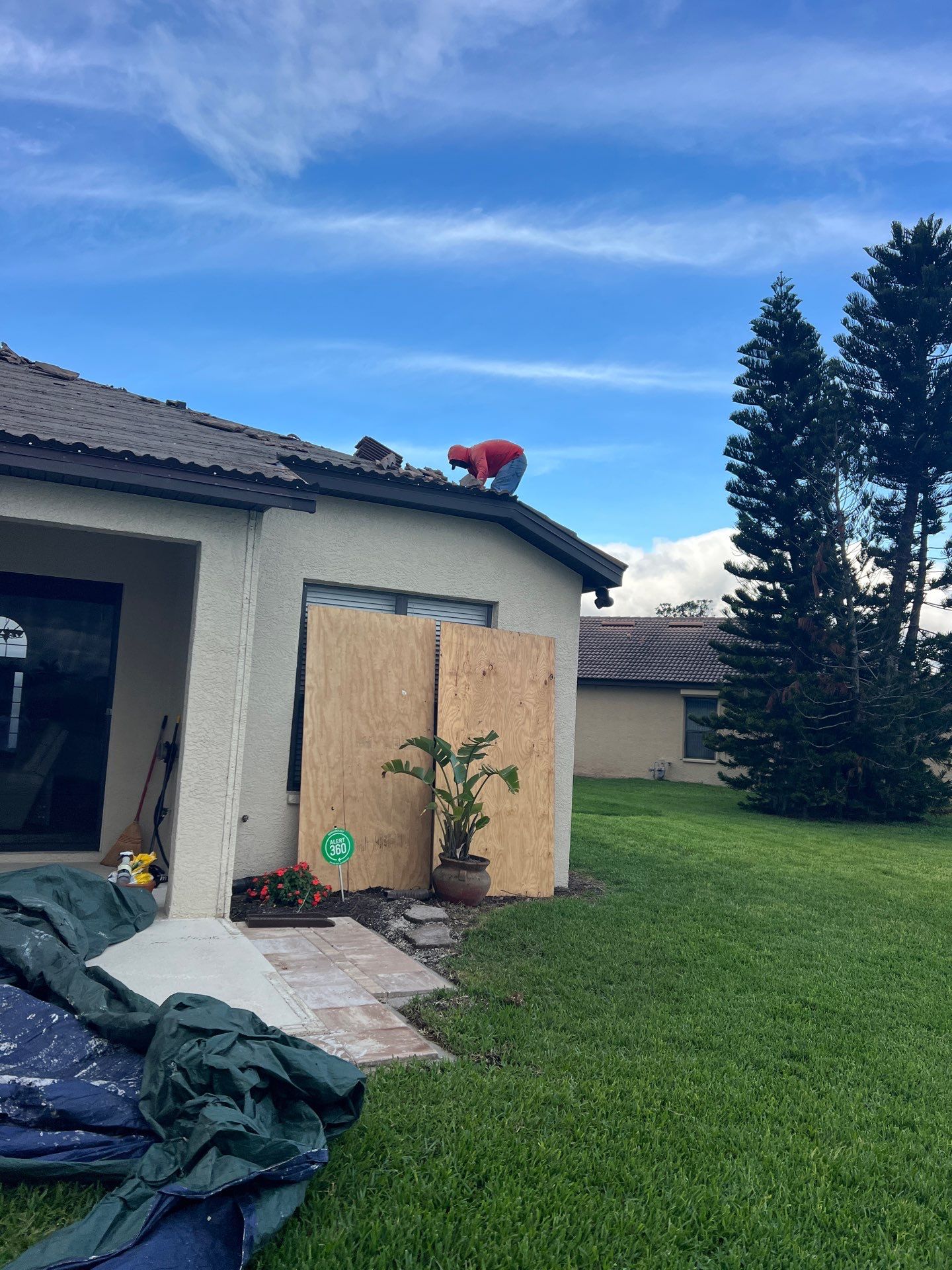 In Progress - Residential Tile Roofing Installation at Lakeridge Falls using tiles from Eagle Roofing Products! by Gopher Roofing