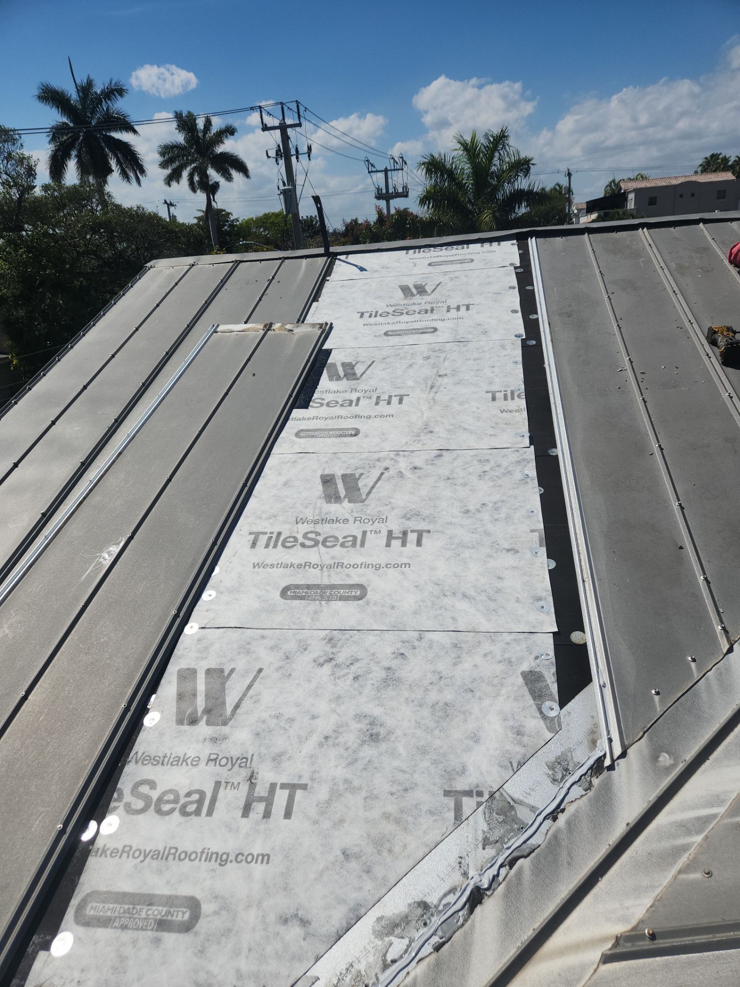 Metal Roof Repair in Fort Lauderdale using #30lb Felt by Aastro Roofing