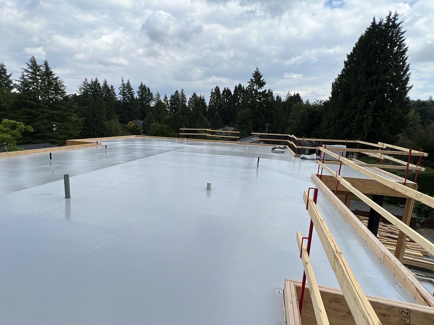 Residential Roofing Installation using Durolast roofing membrane by Top Notch Roofing Inc