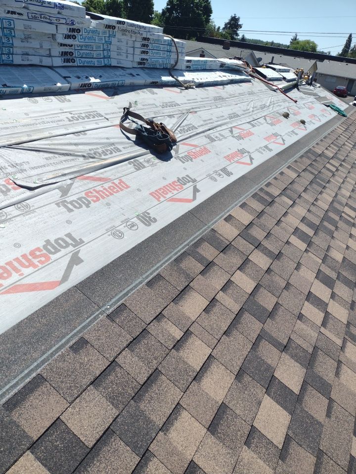 Residential Roofing Installation using IKO Dynasty (Color: Brownstone) by Orezona Building & Roofing Company, Inc.