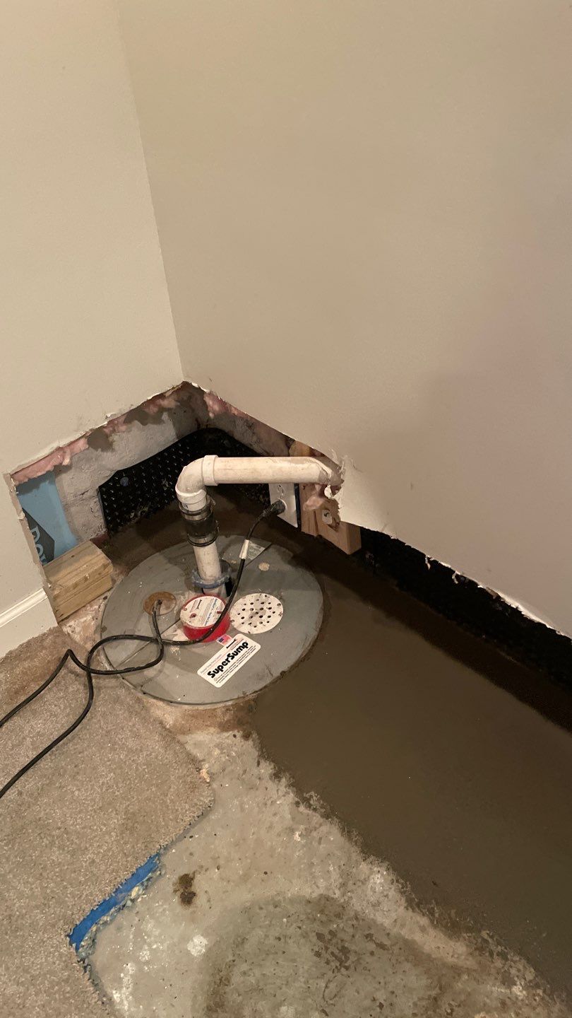 Interior Drain Tile in a Finished South Minneapolis Basement by Waterproofing Northeast