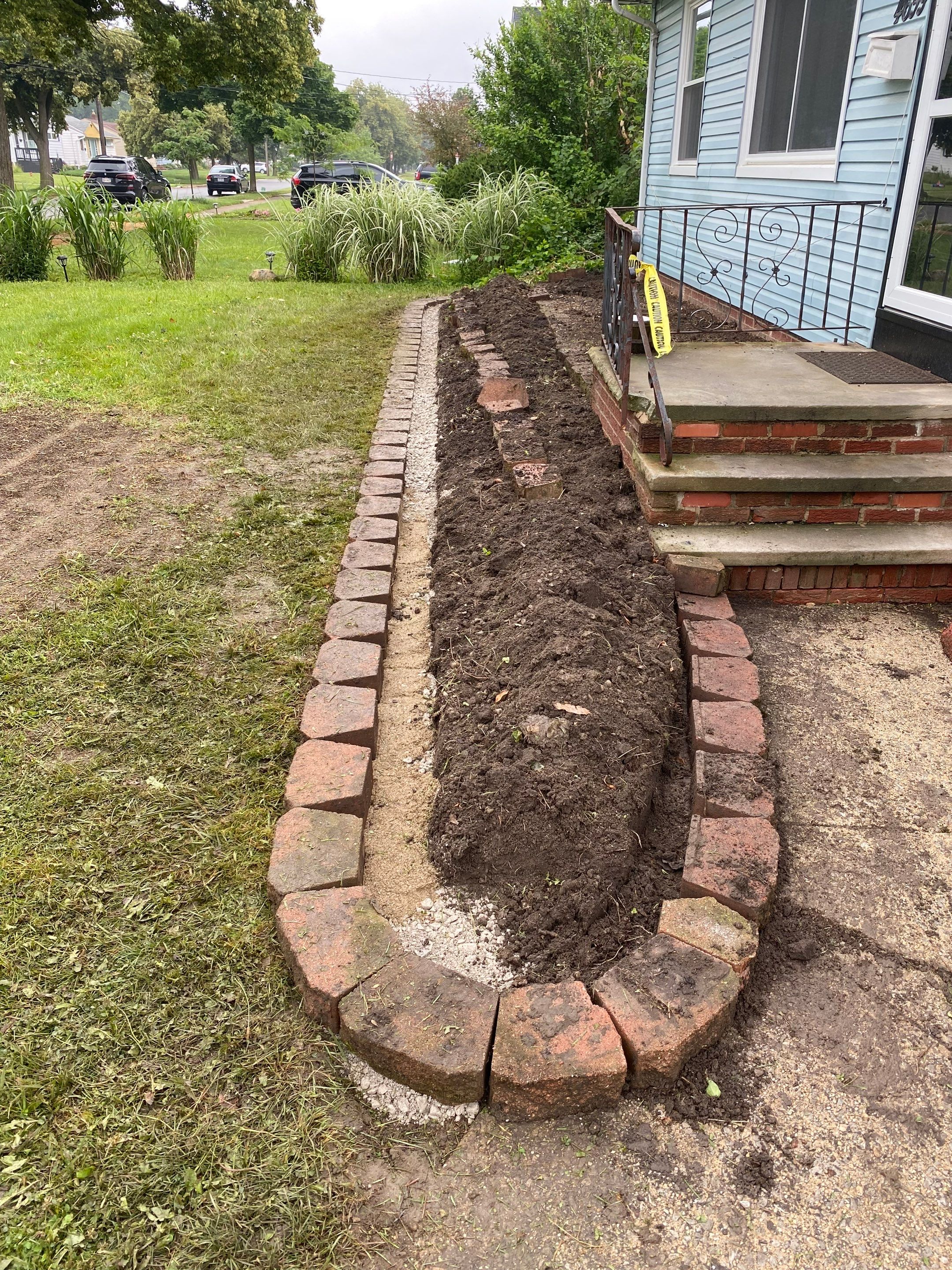 Hardscape Wall Rebuild by Elm Rose Gardens