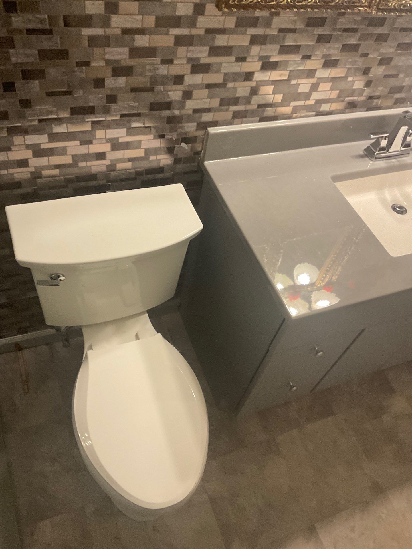 Phase II: Santorini White & Concrete Onyx by Rome Bath Remodeling