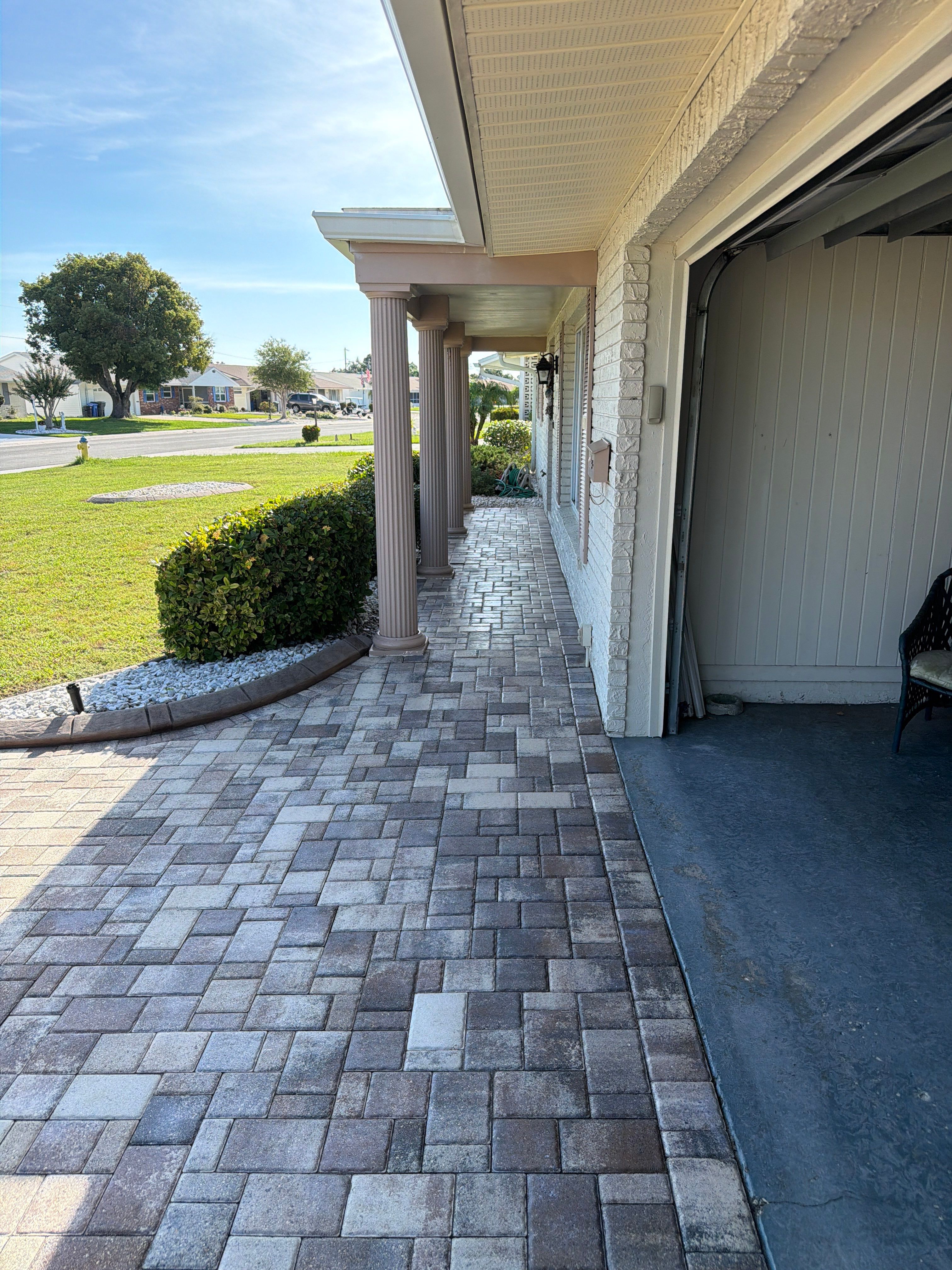 Sun City Center Paver Driveway and Porch Sealing Project by Supreme Paver Experts