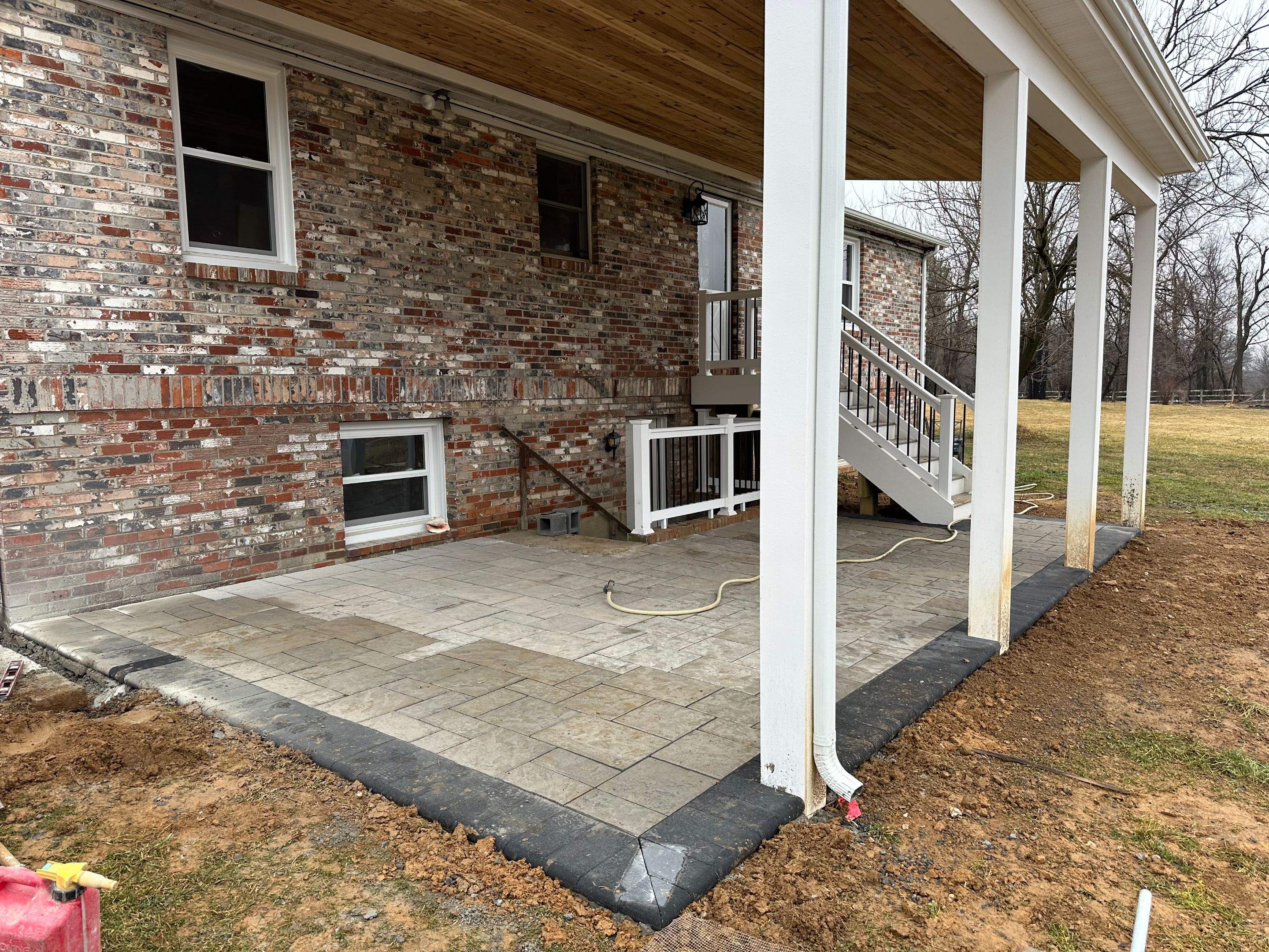 Covered Landing & Paver Patio in Lovettsville, VA by Sunburst Construction Inc