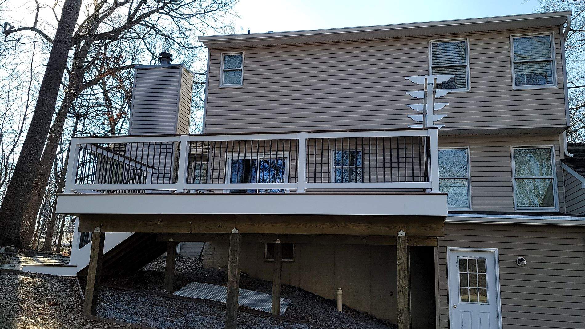 Rebuild deck, exterior wall repair and sliding glass door by Roof Right Inc