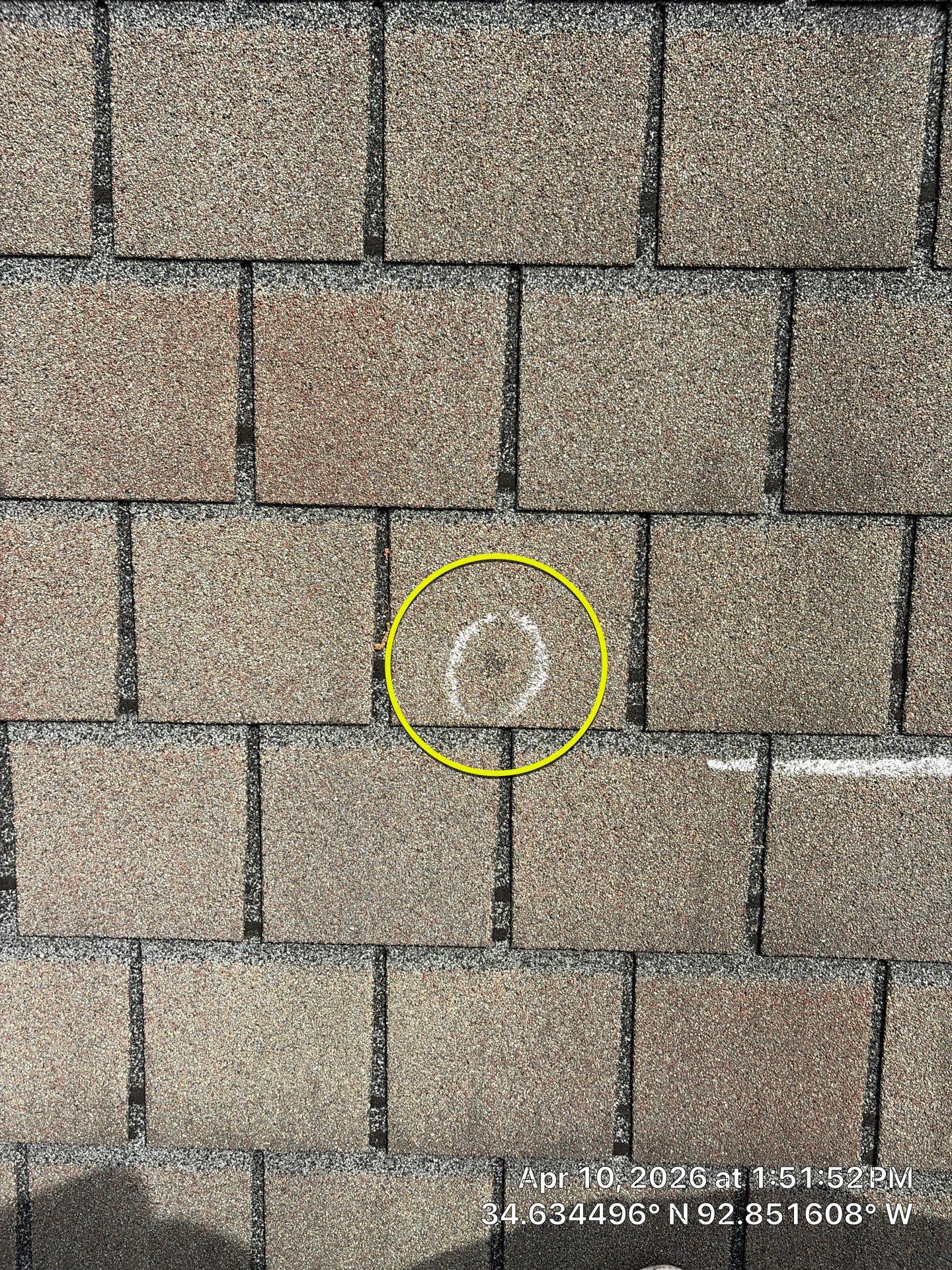 Shingle Roof Damage Assessment in Hot Springs Village by Temple Roofing and Exteriors