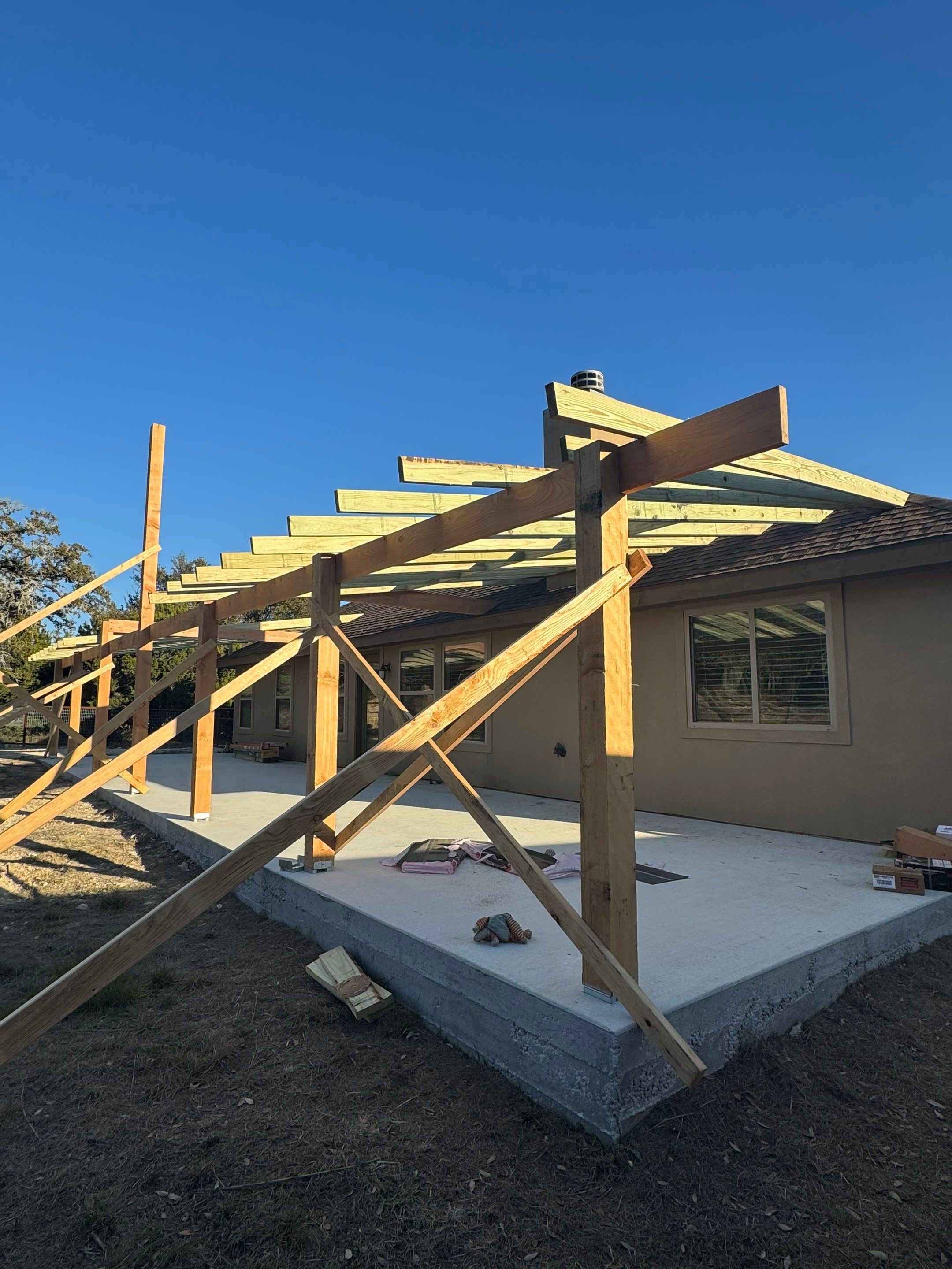 Reroof with Back Patio Addition using Owens Corning Duration Aged Copper by Lightning Exteriors