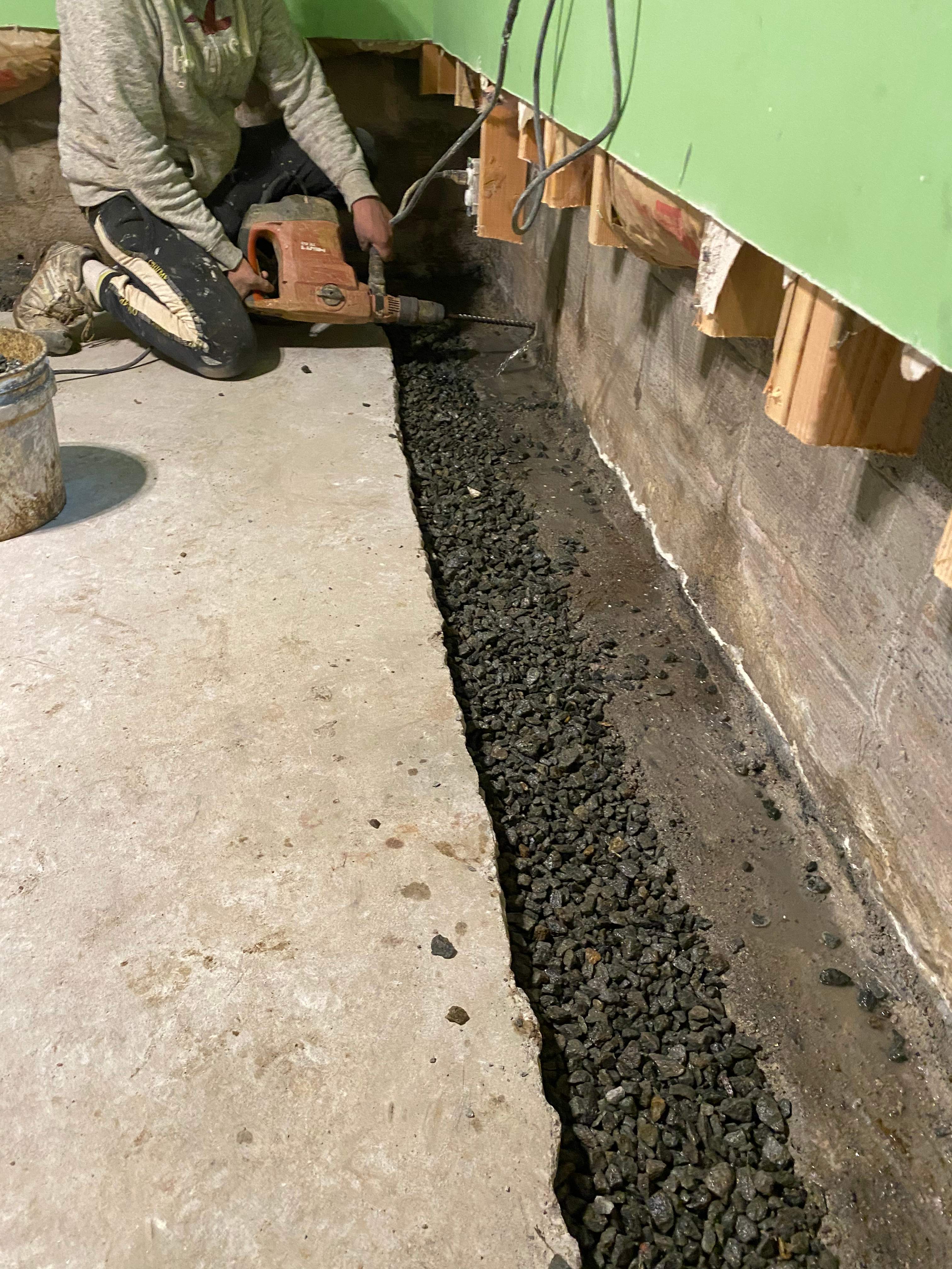 Interior French Drain Job in West Orange, NJ by Pure Service Pro, LLC 