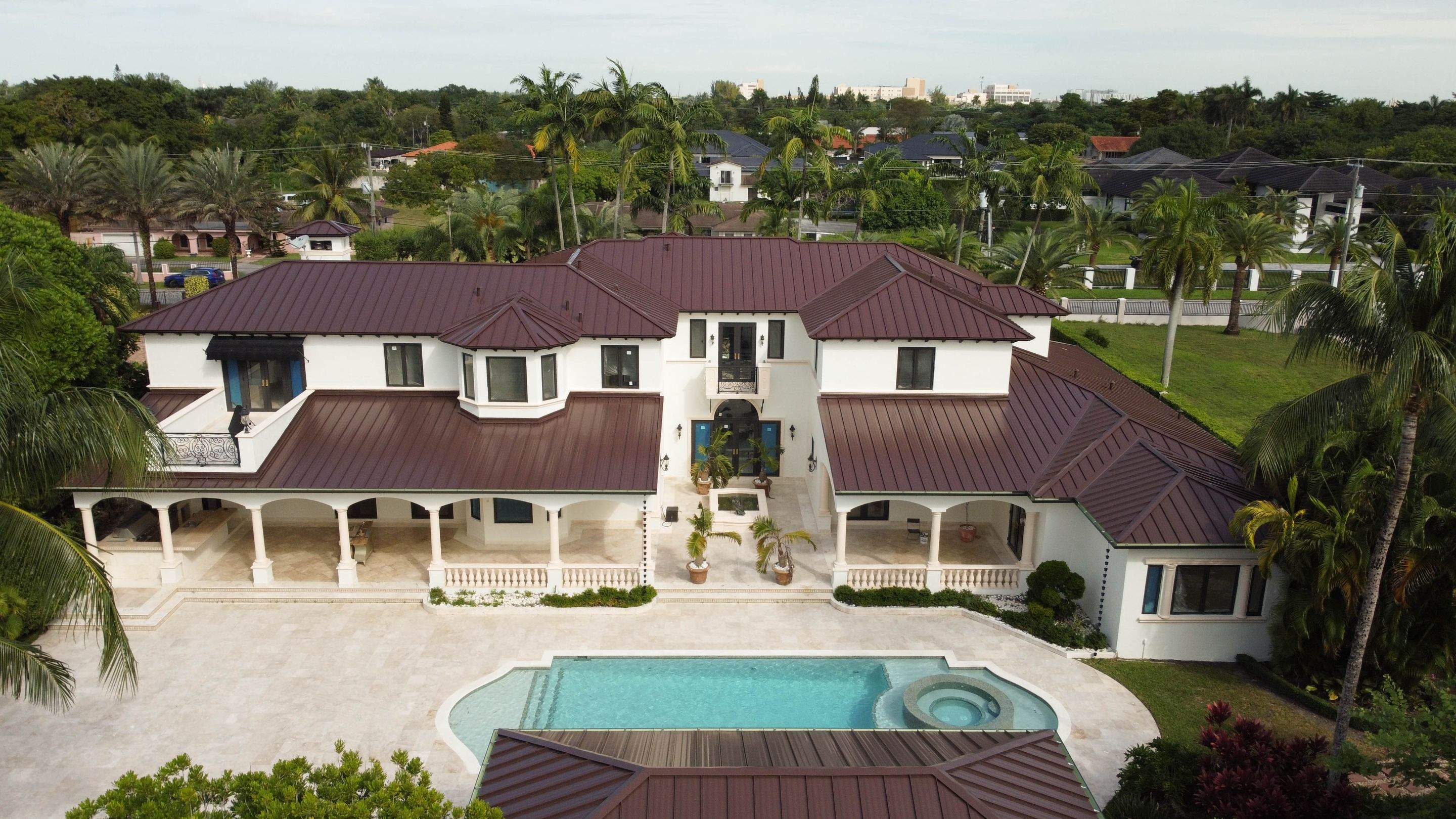 Metal Roof - Galvalume - Mansard Brown by Istueta Roofing