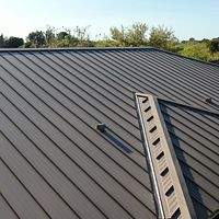 24ga 1.5" Mechanical Seam Buckskin  by Total Roofing System The Metal Roof Experts