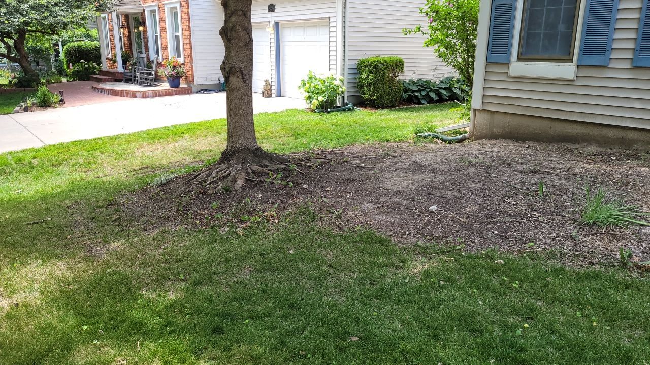 Front Yard Landscape and Retaining Wall by LAND ESCAPES LLC