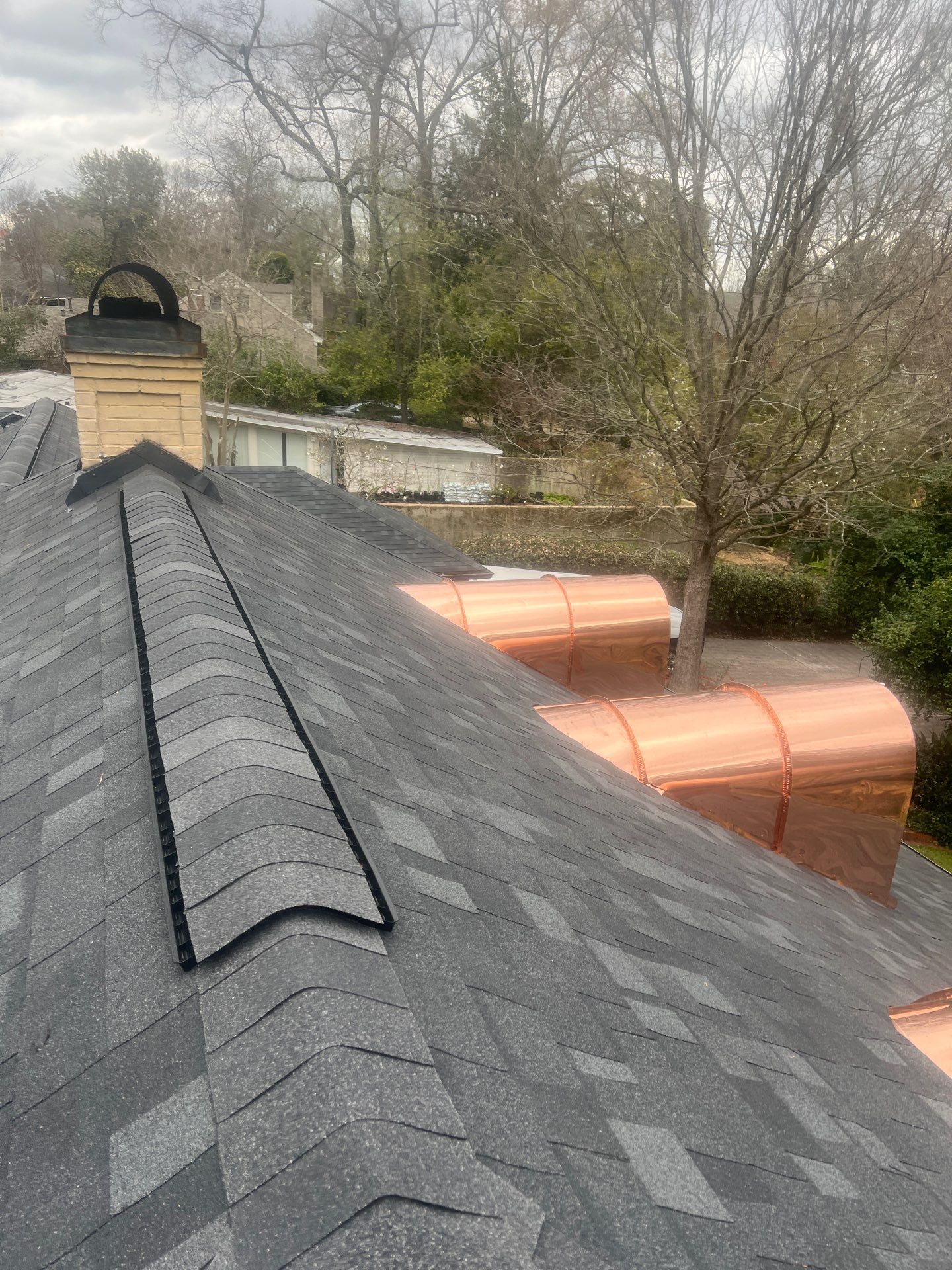 Onyx Black Shingle w/ Copper Upgrades by IAM Roofing LLC