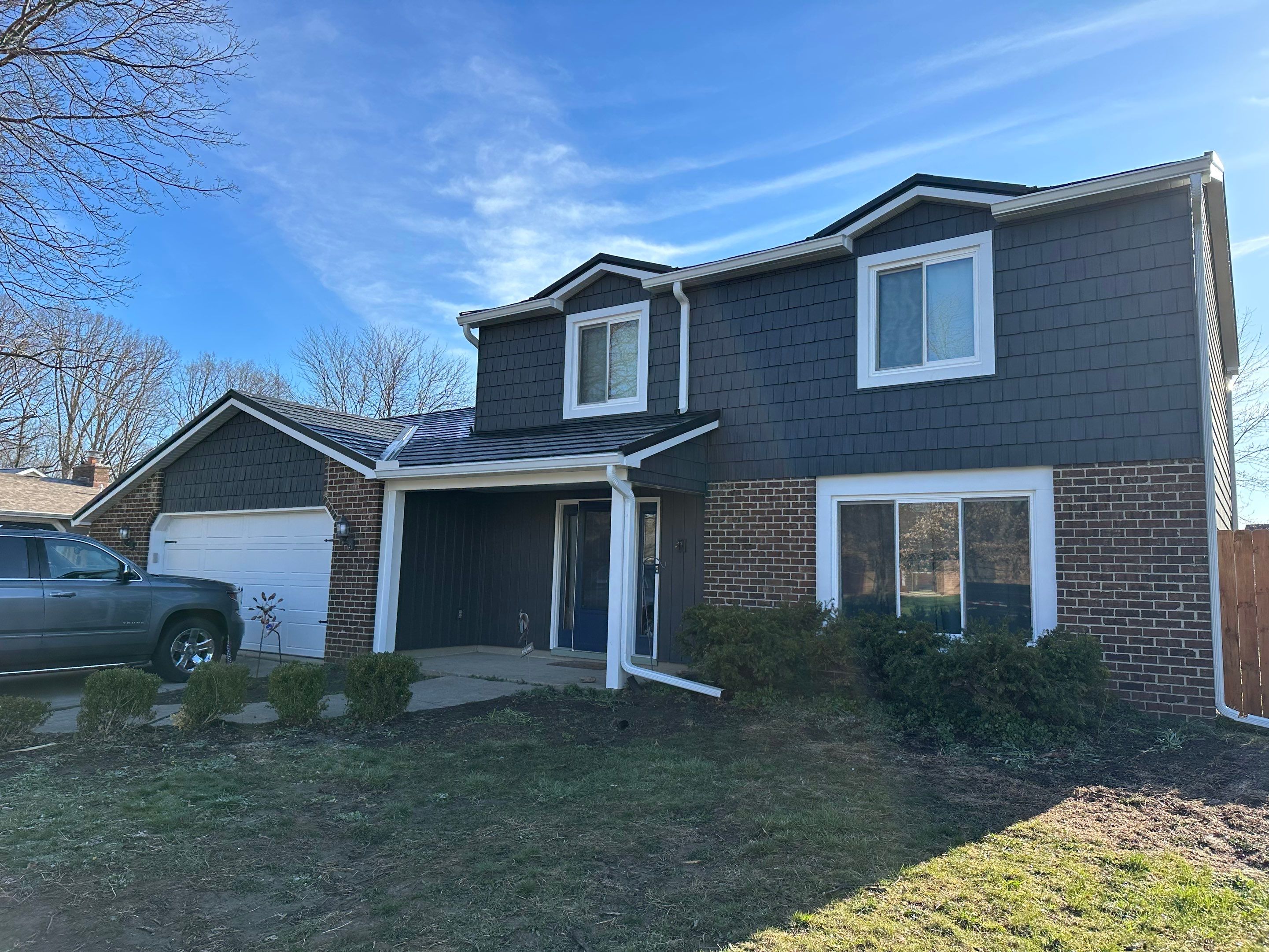 Full Exterior Home Transformation – Metal Slate Roof in Fort Wayne, IN by 4Ever Metal Roofing