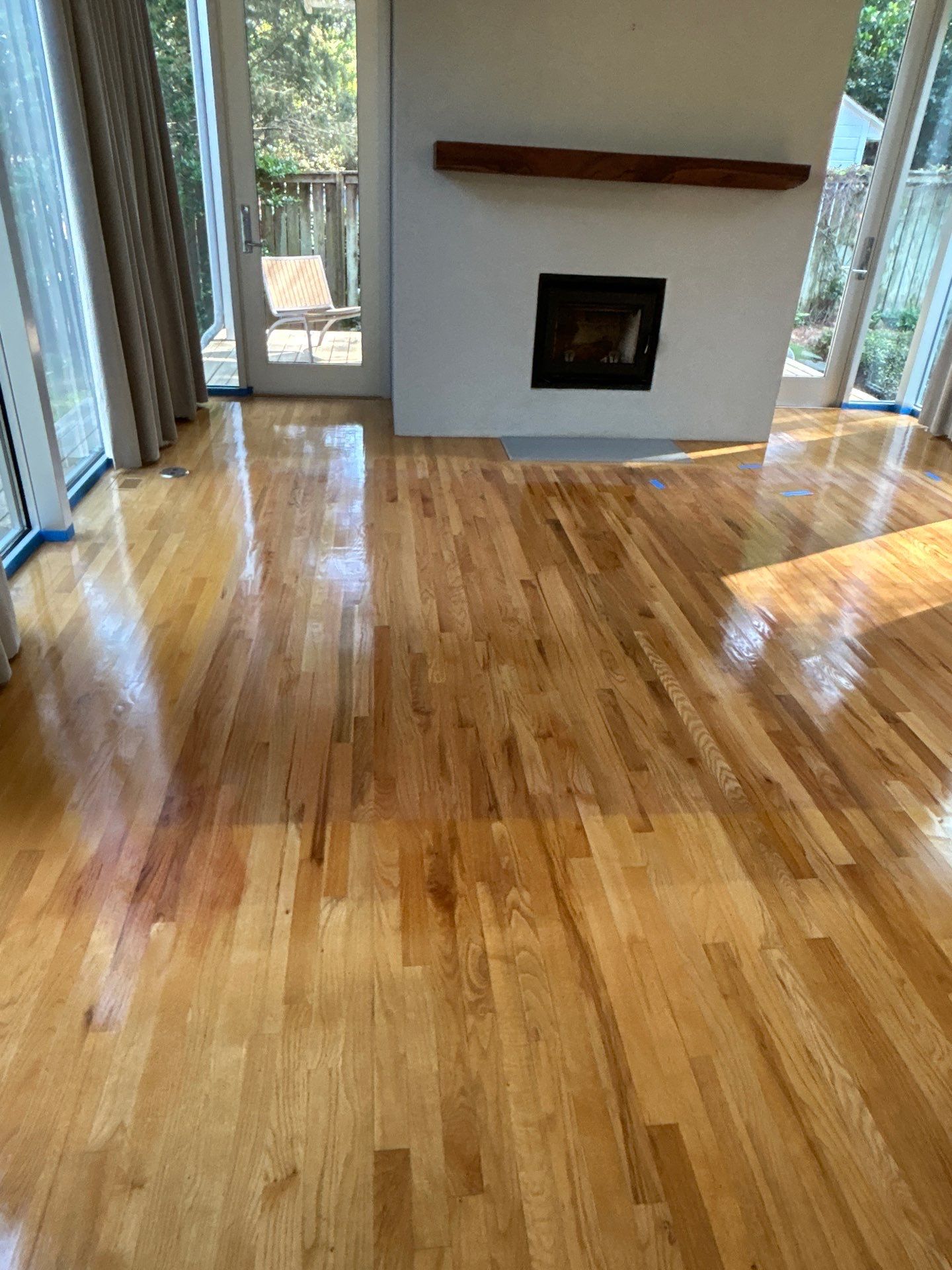 Natural Red Oak floor refinish by Footprints Floors of East Atlanta
