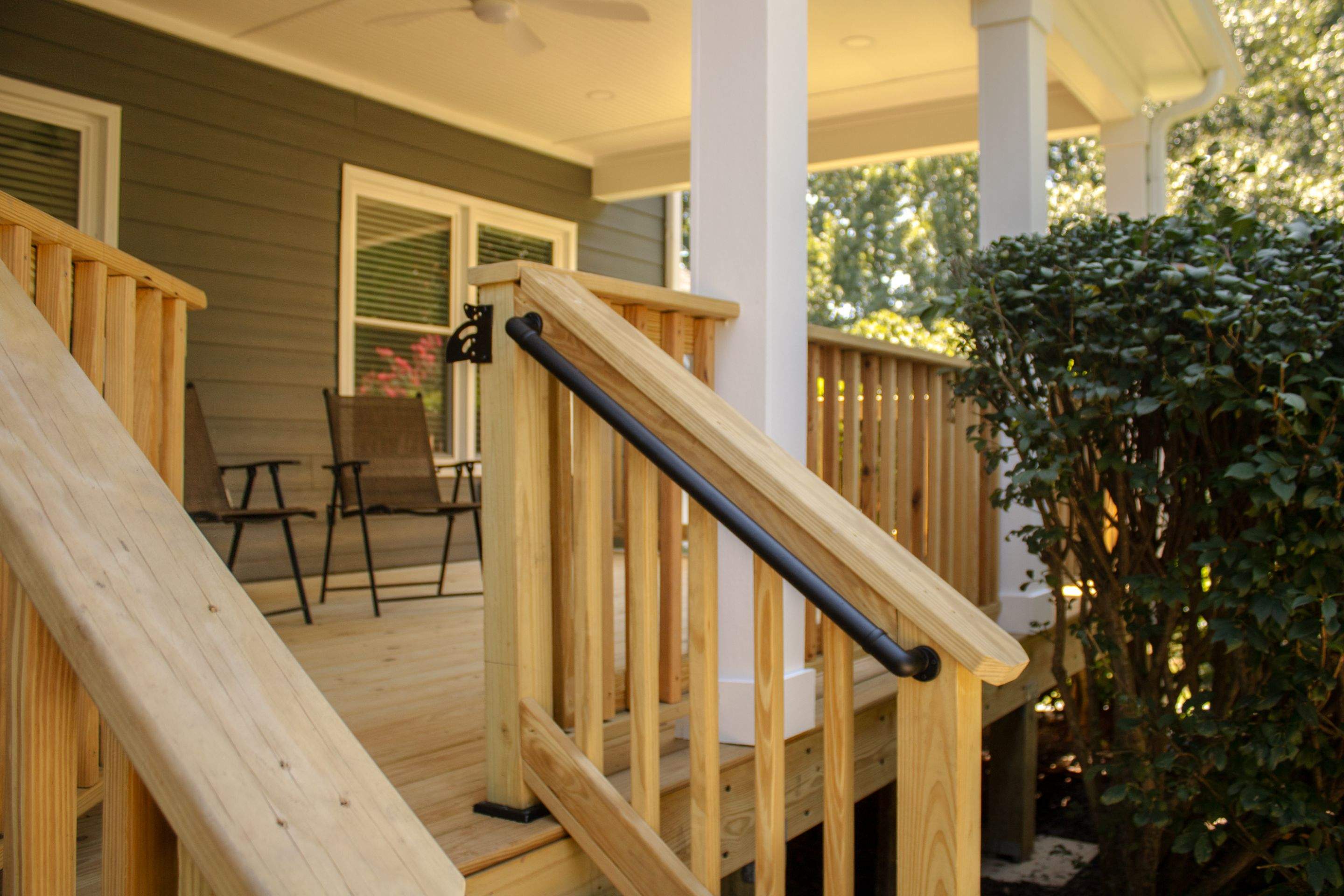 Roswell, GA Wood Deck and Covered Porch Build  by Nelson Exteriors 