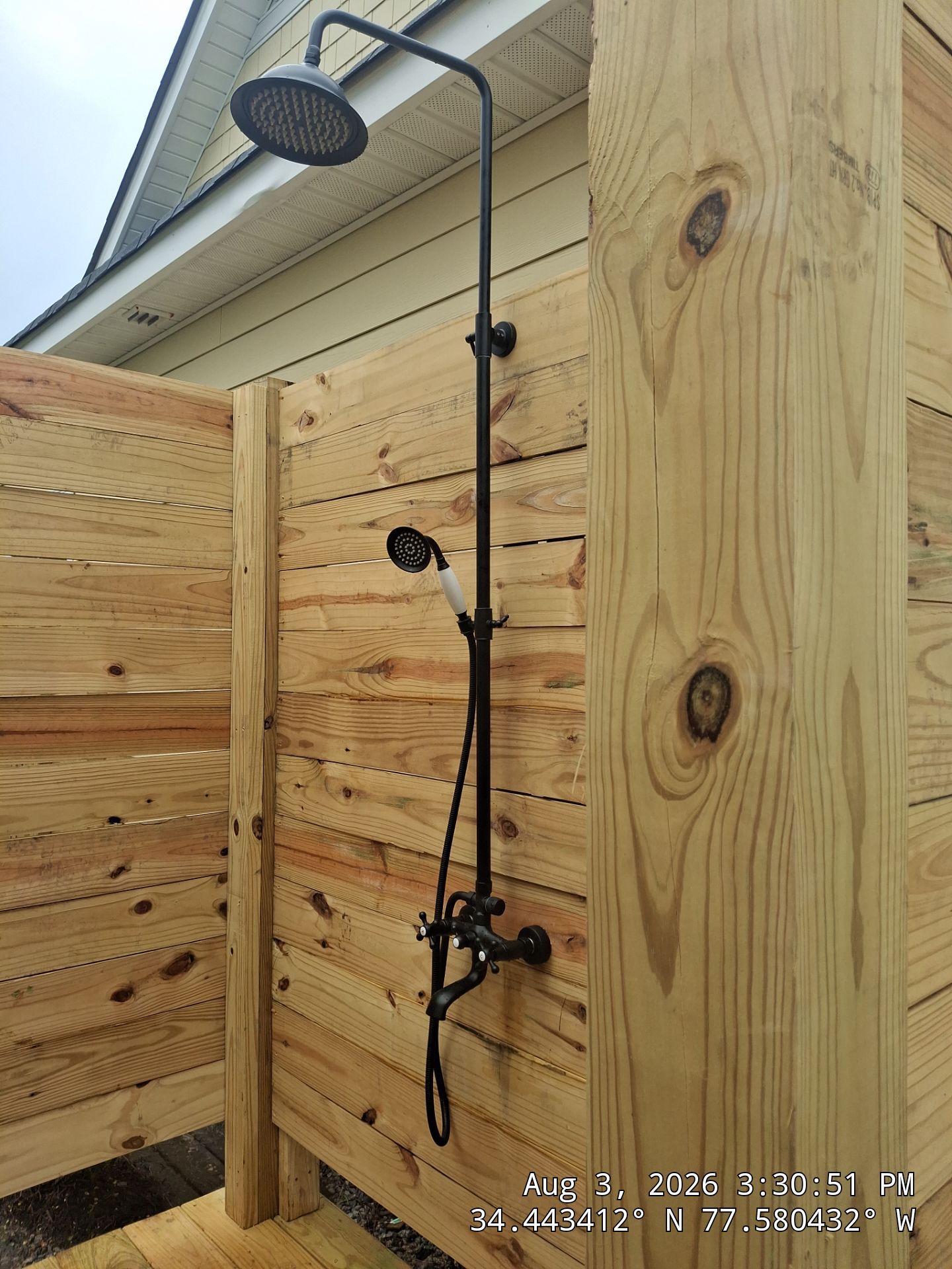 Kitchen Updates, Butler Pantry Removal, and Outdoor Shower Installation in Hampstead by RGR Construction and Roofing, LLC