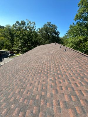 Residential Roofing Installation using GAF TImberline HDZ Hickory