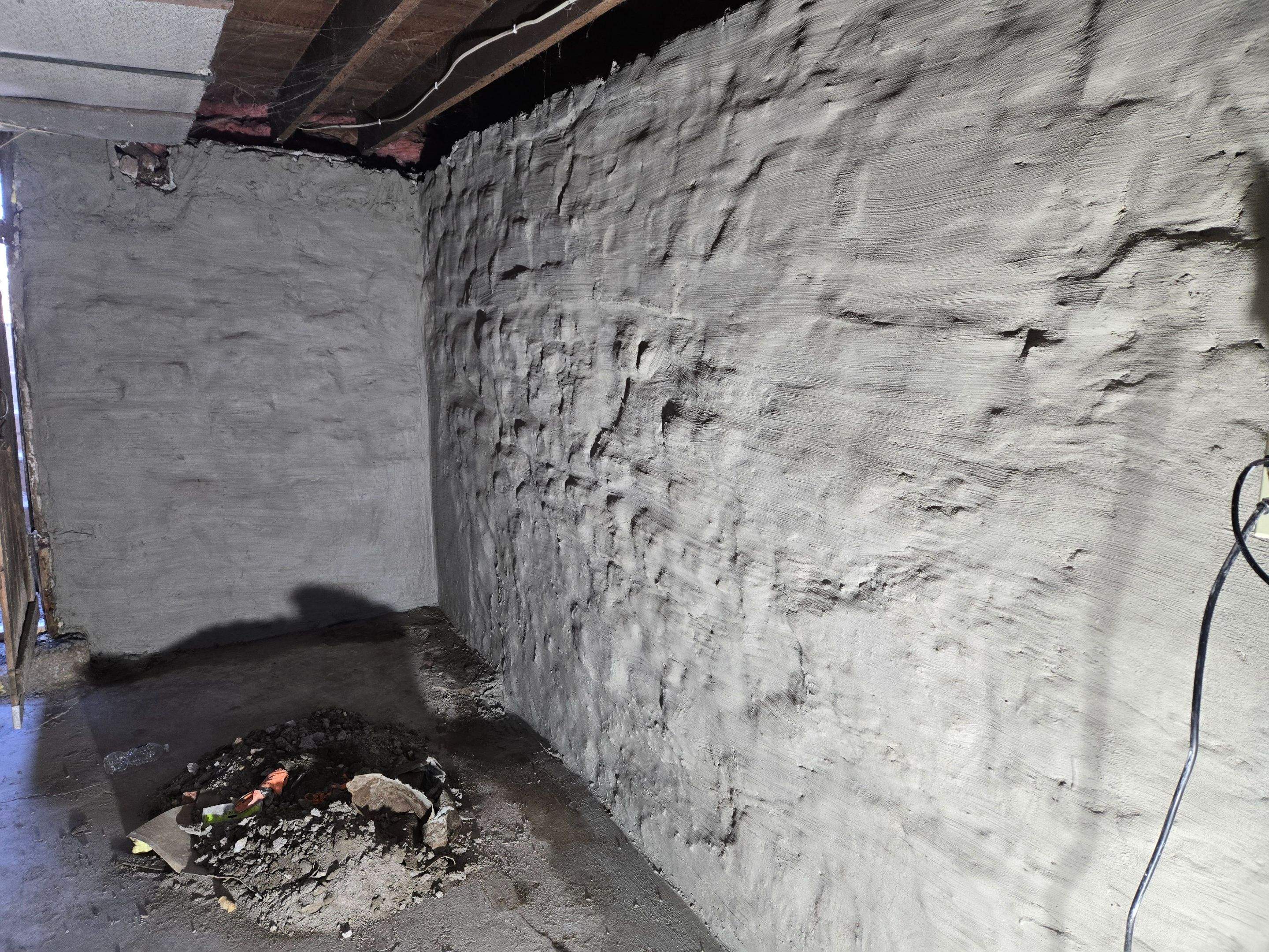 Full Limestone Foundation Restoration using sprayable geopolymer concrete by Allied Water Services