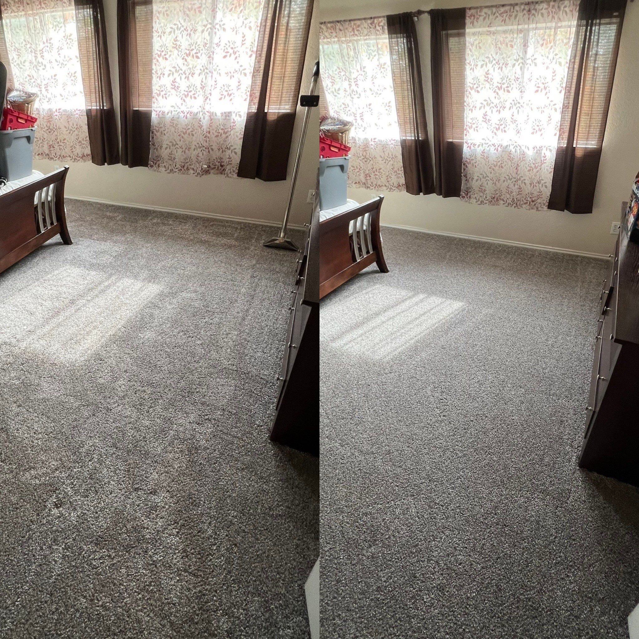 the service being done is carpet cleaning in a residential room removing dirt and stains for a fresher appearance