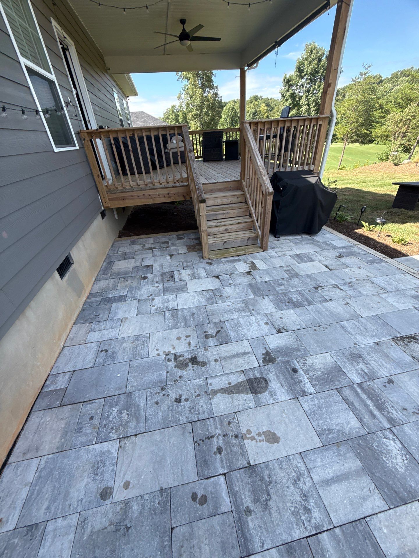 Wood Deck, Concrete porch using Wood and Conrete Sealant by DuraSeal