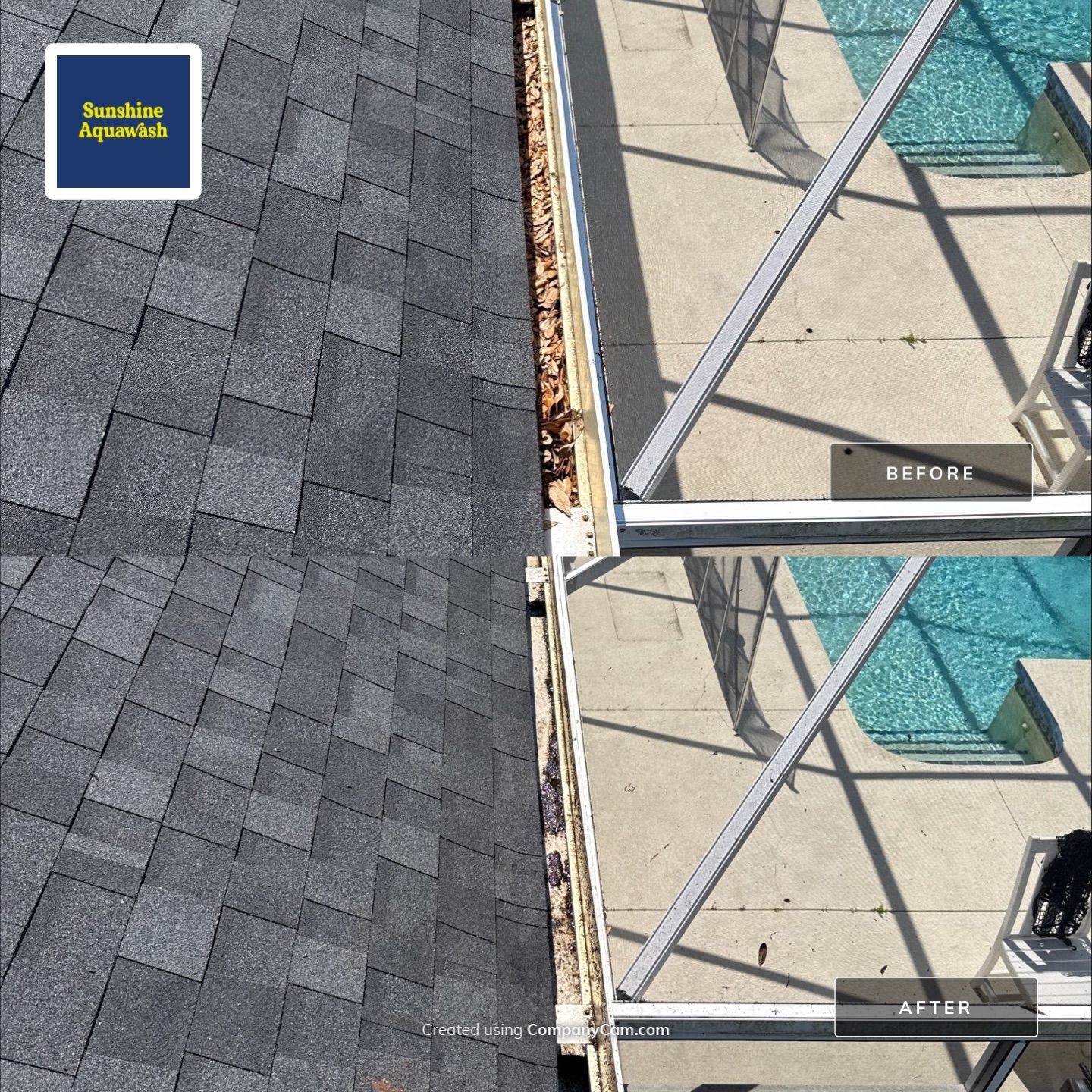 Gutter Clean-Out & Guard Maintenance – Debris & Pollen Buildup Removal by Sunshine AquaWash