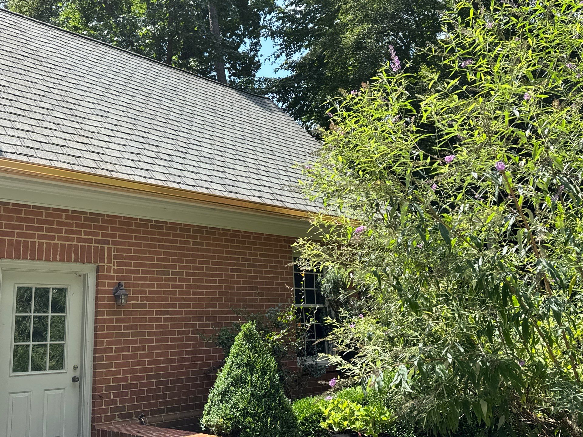 Premium Copper Gutter Replacement and Roof Wash in Midlothian by Cade Construction